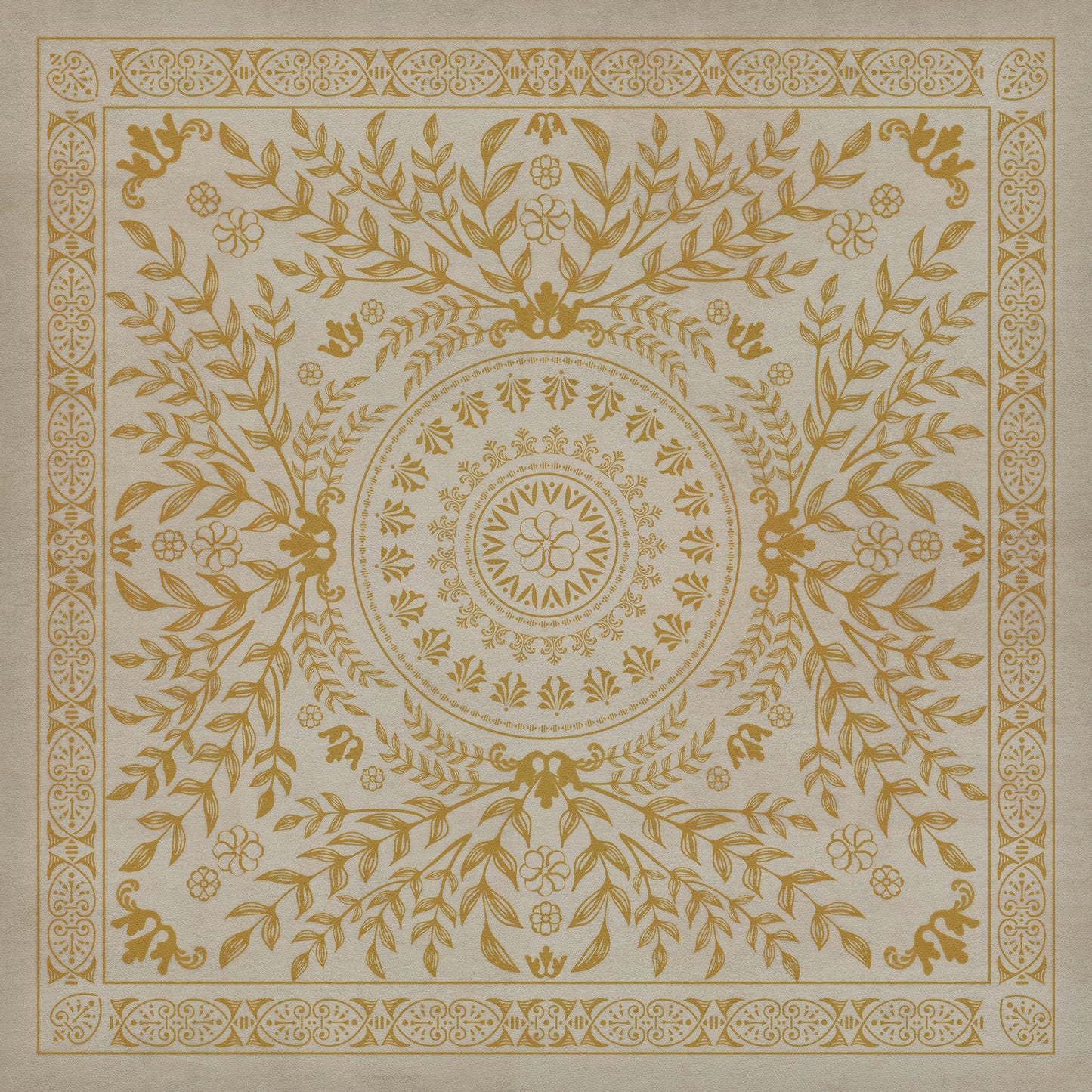 Pattern 40 Versailles 48x48 Vintage Vinyl Floorcloth