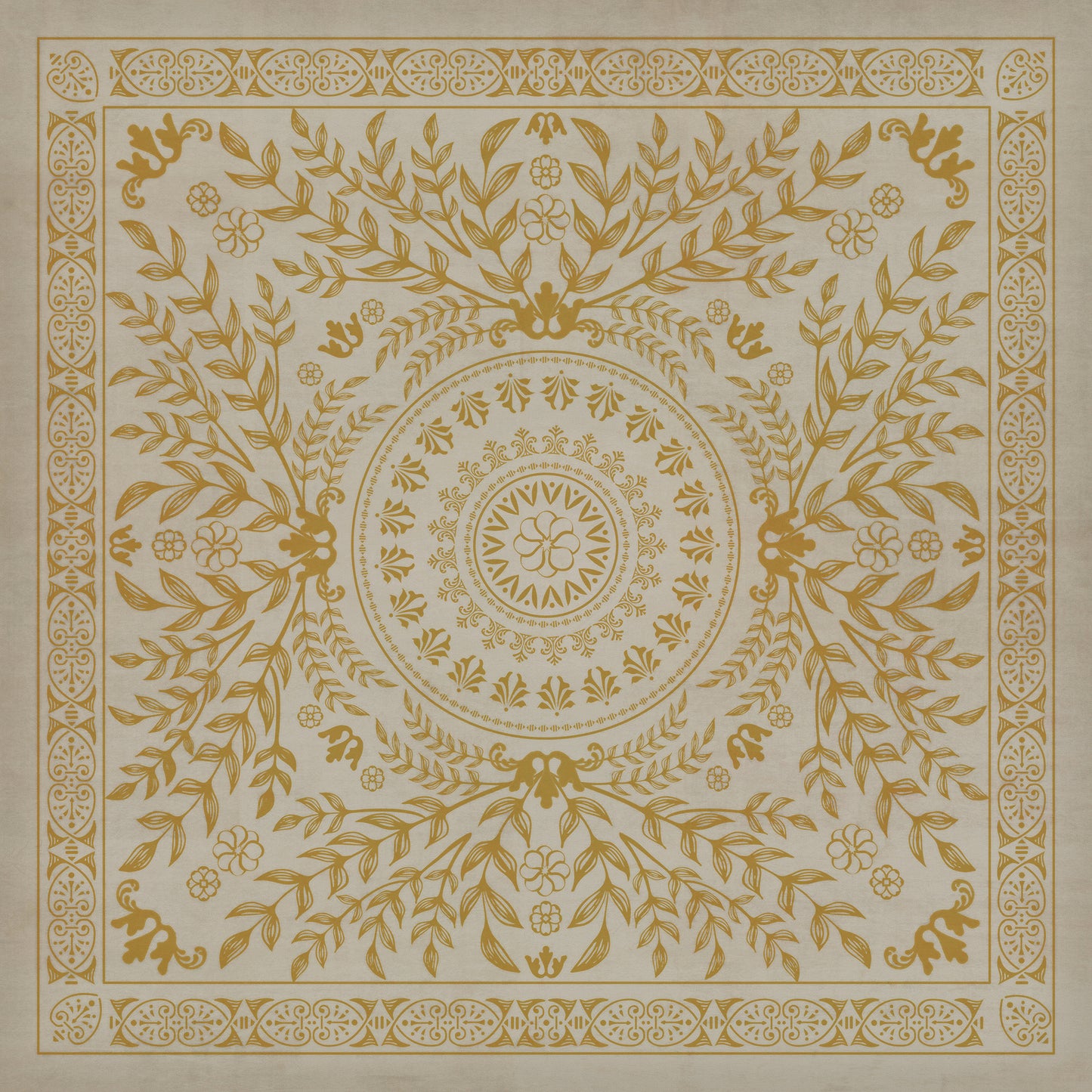 Pattern 40 Versailles 120x120 Vintage Vinyl Floorcloth