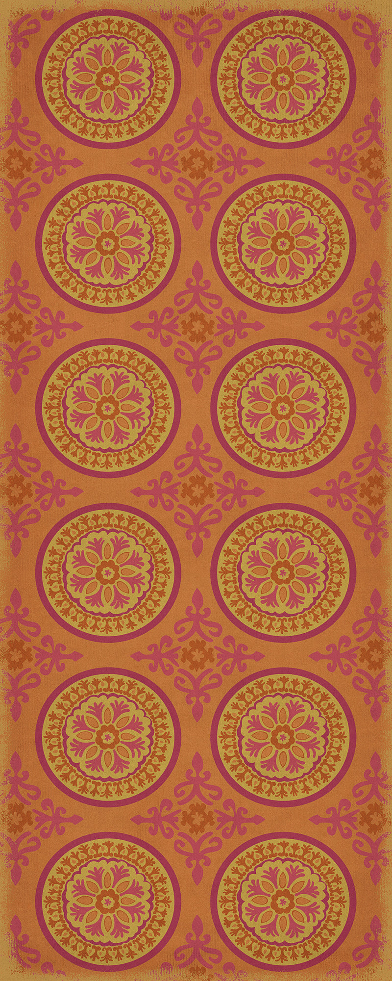 Pattern 43 Enlightenment 36x90 Vintage Vinyl Floorcloth