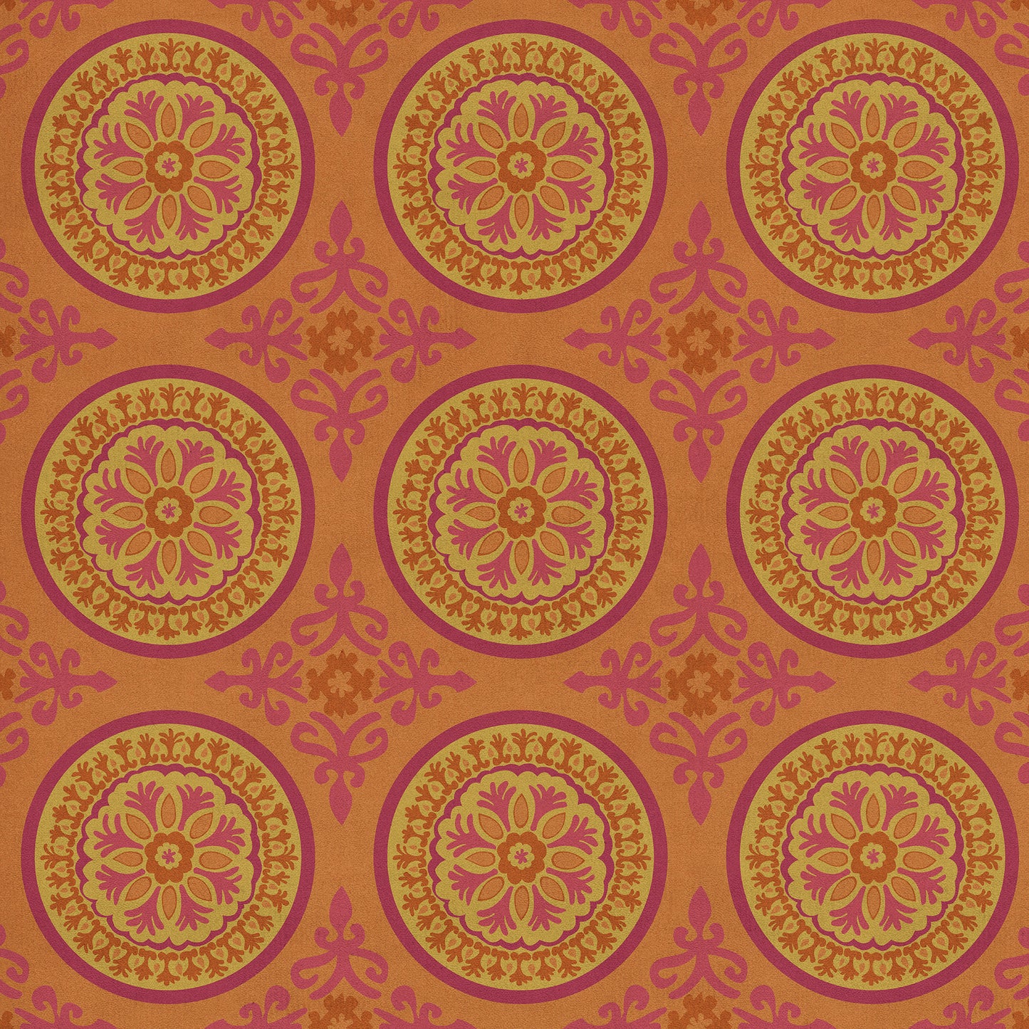 Pattern 43 Enlightenment 48x48 Vintage Vinyl Floorcloth