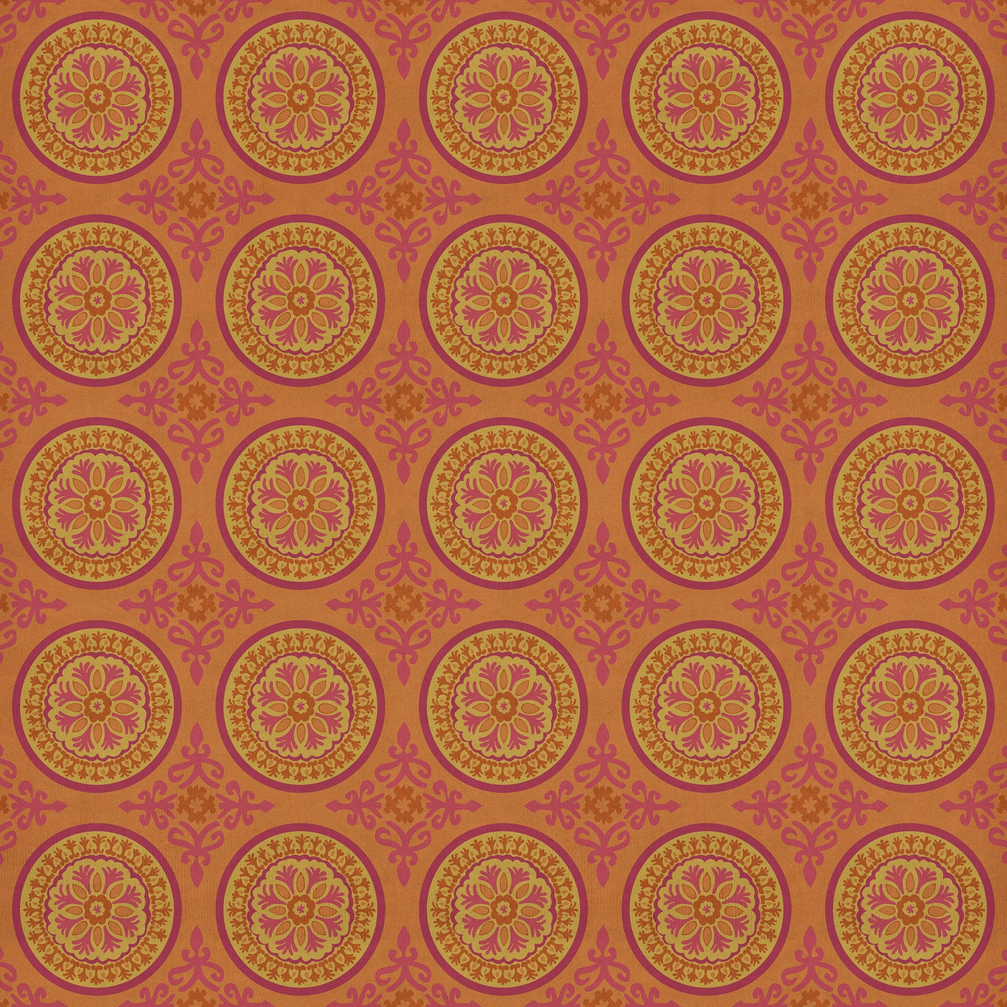 Pattern 43 Enlightenment 120x120 Vintage Vinyl Floorcloth