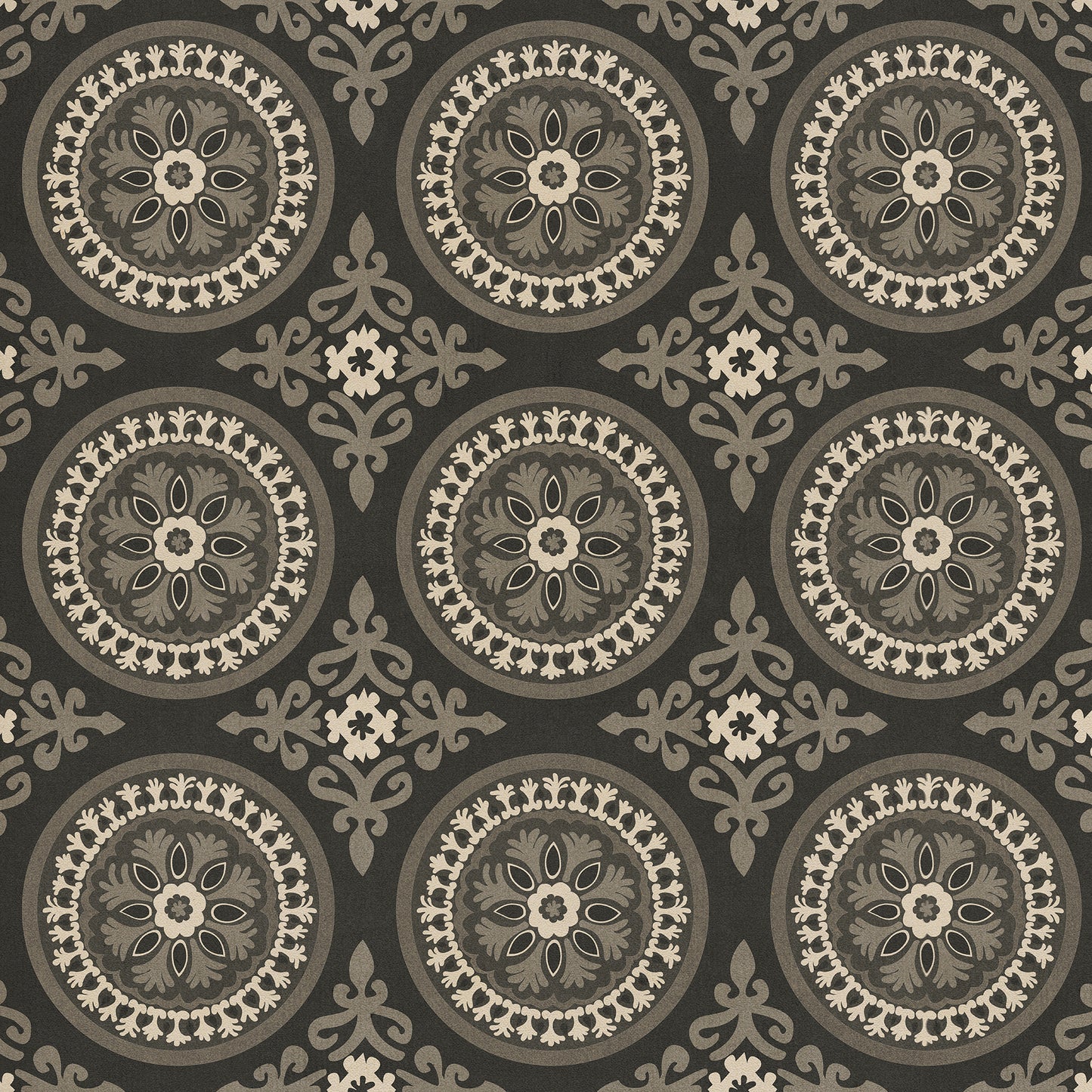 Pattern 43 Karma 48x48 Vintage Vinyl Floorcloth