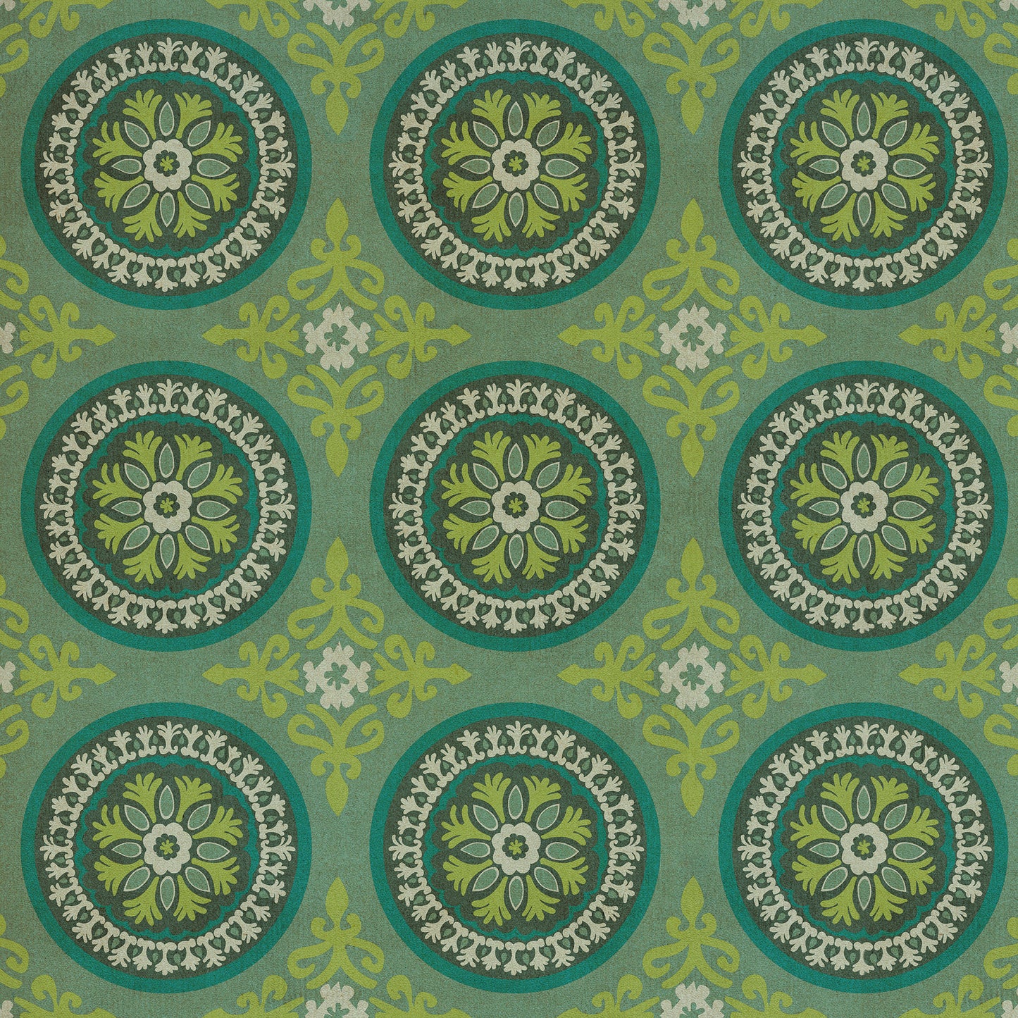 Pattern 43 Nirvana 48x48 Vintage Vinyl Floorcloth