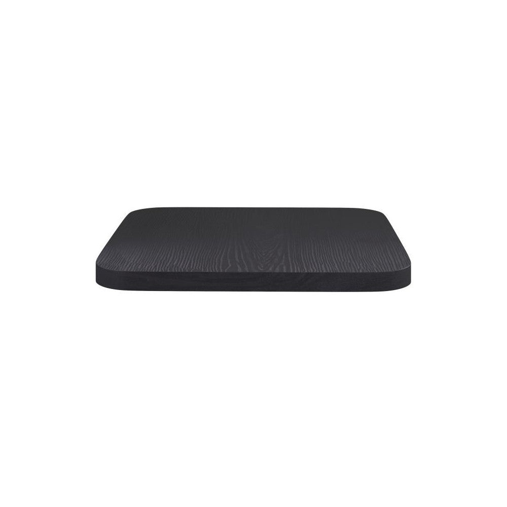 4PK Black Poly Resin Wood Seats with Rounded Edge