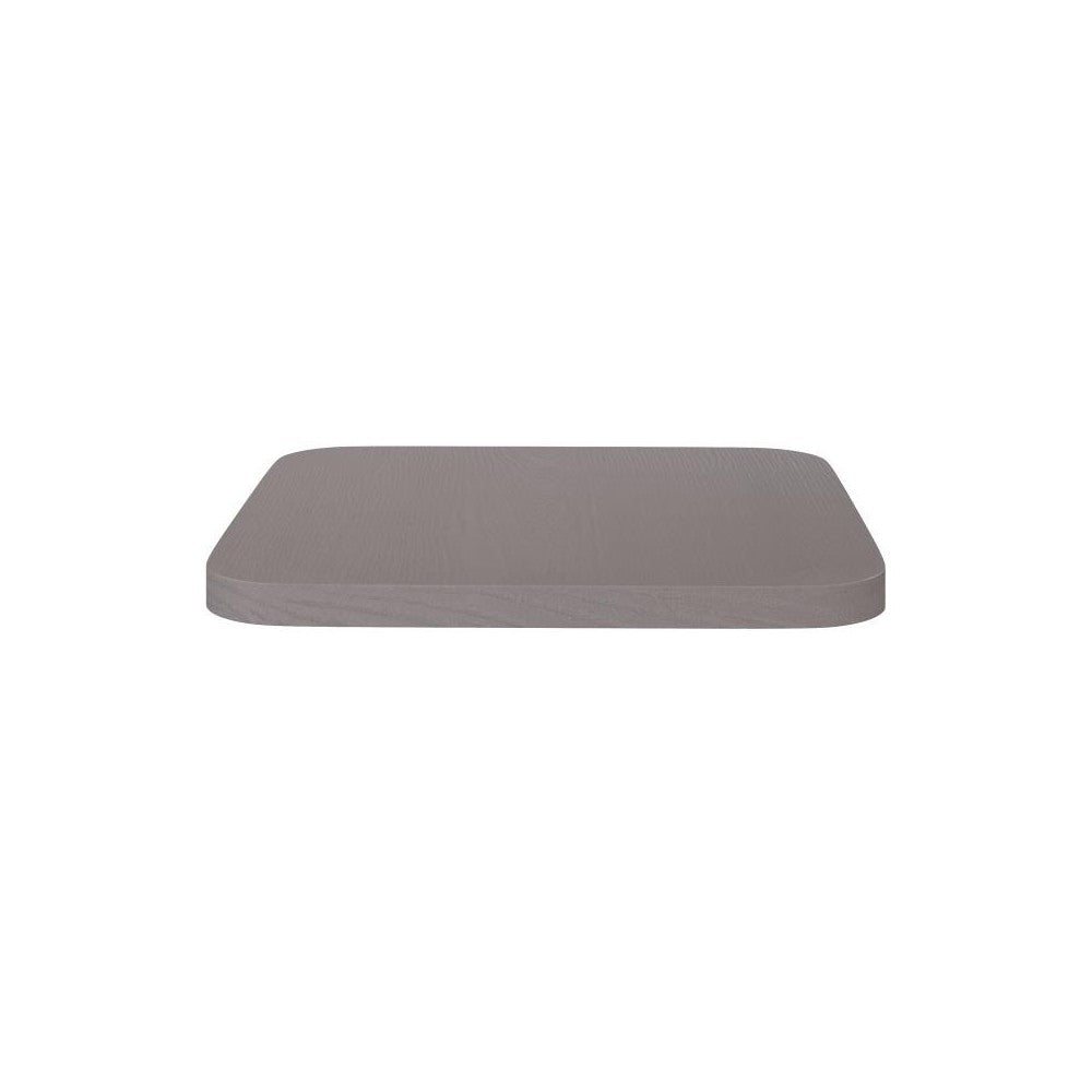 4PK Gray Poly Resin Wood Seats with Rounded Edges