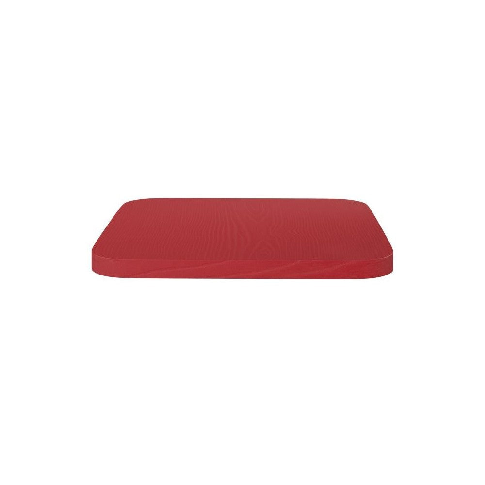 4PK Red Poly Resin Wood Seats with Rounded Edges