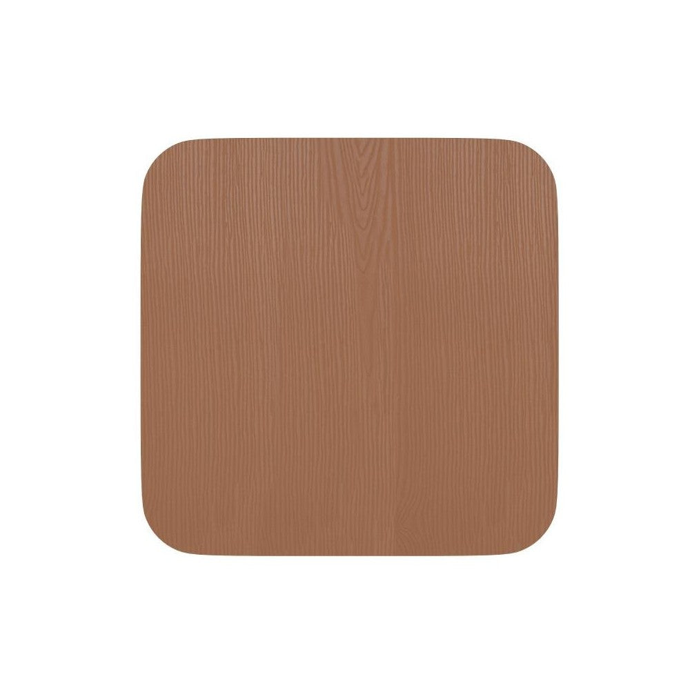 4PK Teak Poly Resin Wood Seats with Rounded Edges