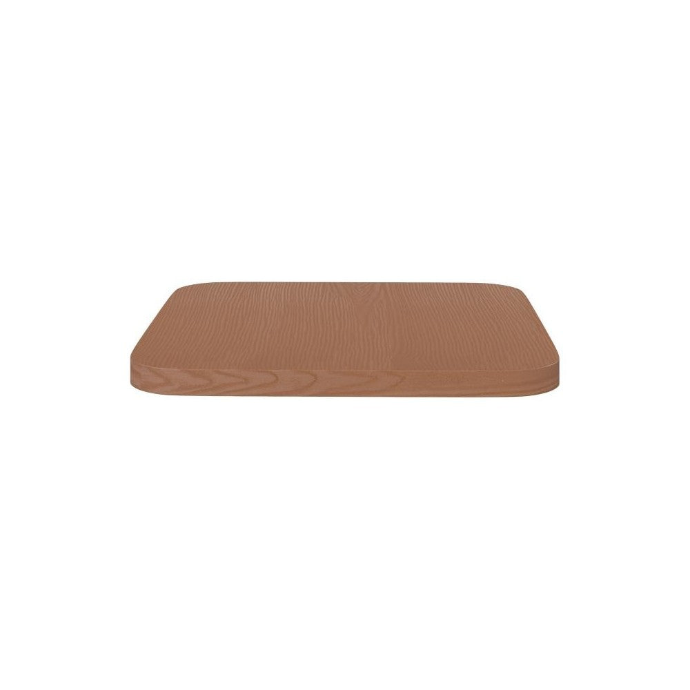 4PK Teak Poly Resin Wood Square Seats