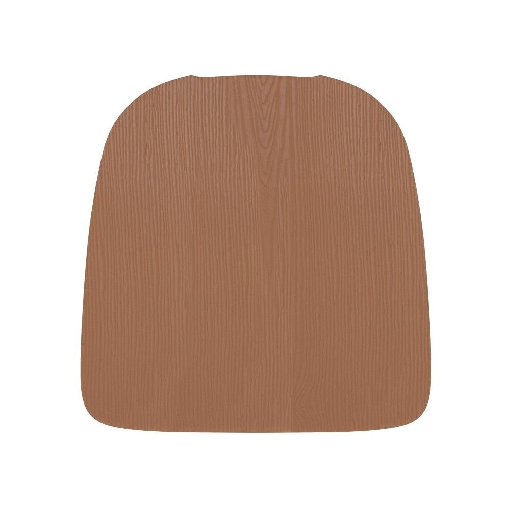 4PK Teak Poly Resin Wood Square Seats