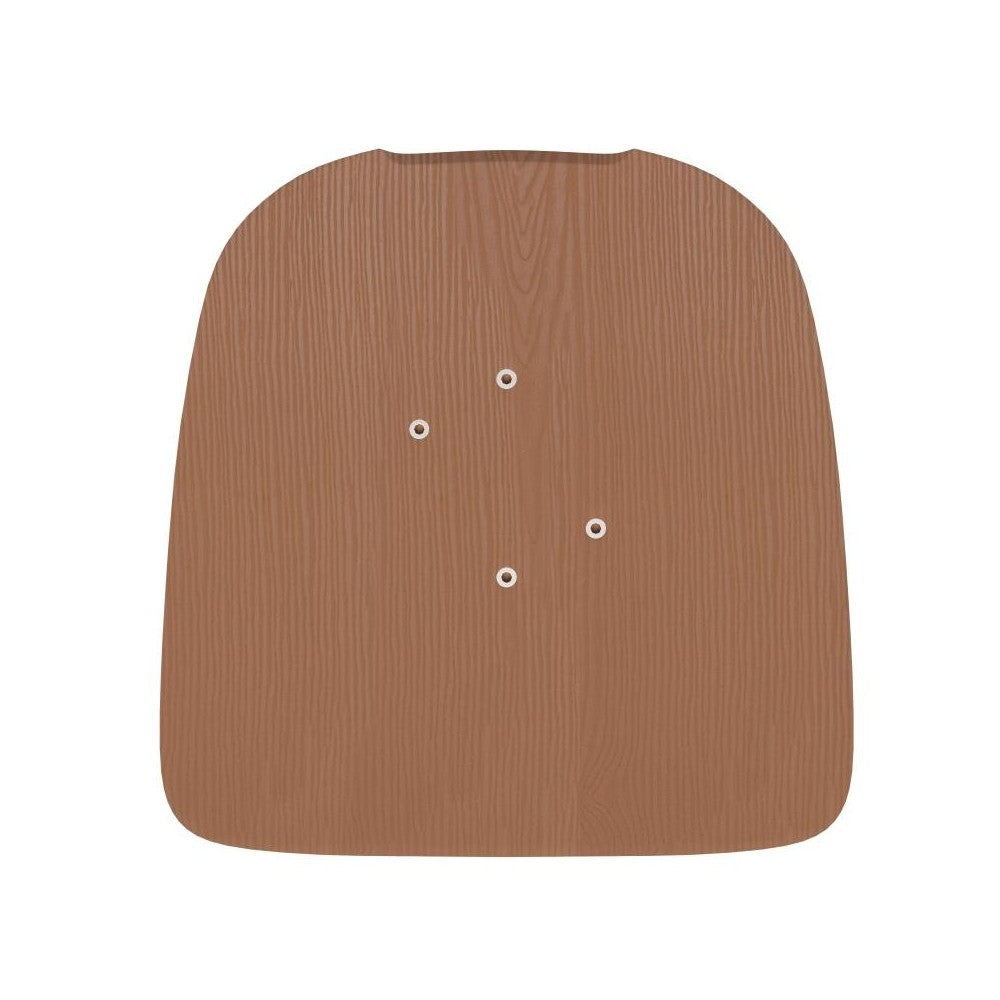 4PK Teak Poly Resin Wood Square Seats