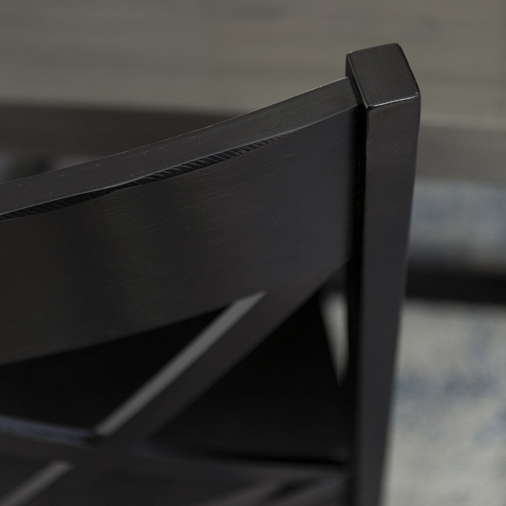 5-Piece Farmhouse Dining Set - Gray/Black, C72DSTRGBL-5