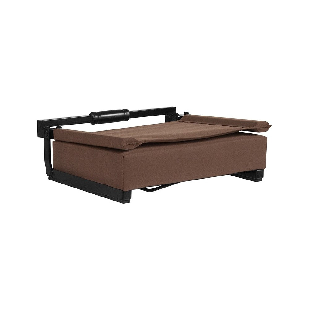 500 LB. Weight Capacity Lightweight Aluminum Frame and Ultra-Padded Seat in Brown