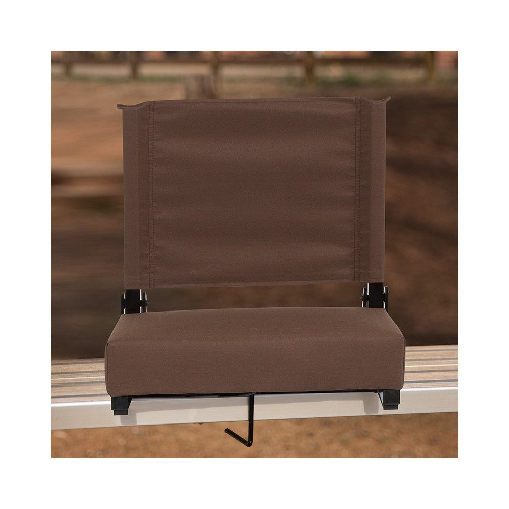 500 LB. Weight Capacity Lightweight Aluminum Frame and Ultra-Padded Seat in Brown