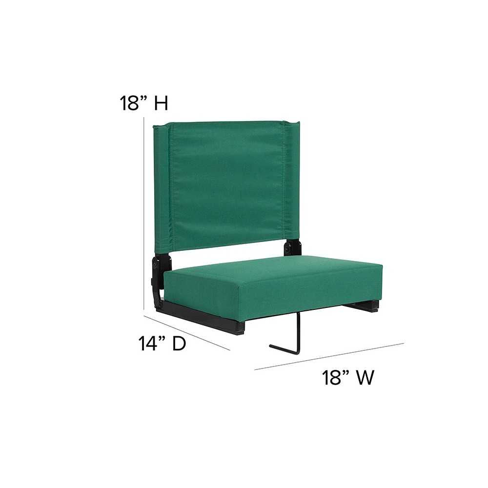 500 LB. Weight Capacity Lightweight Aluminum Frame and Ultra-Padded Seat in Hunter Green