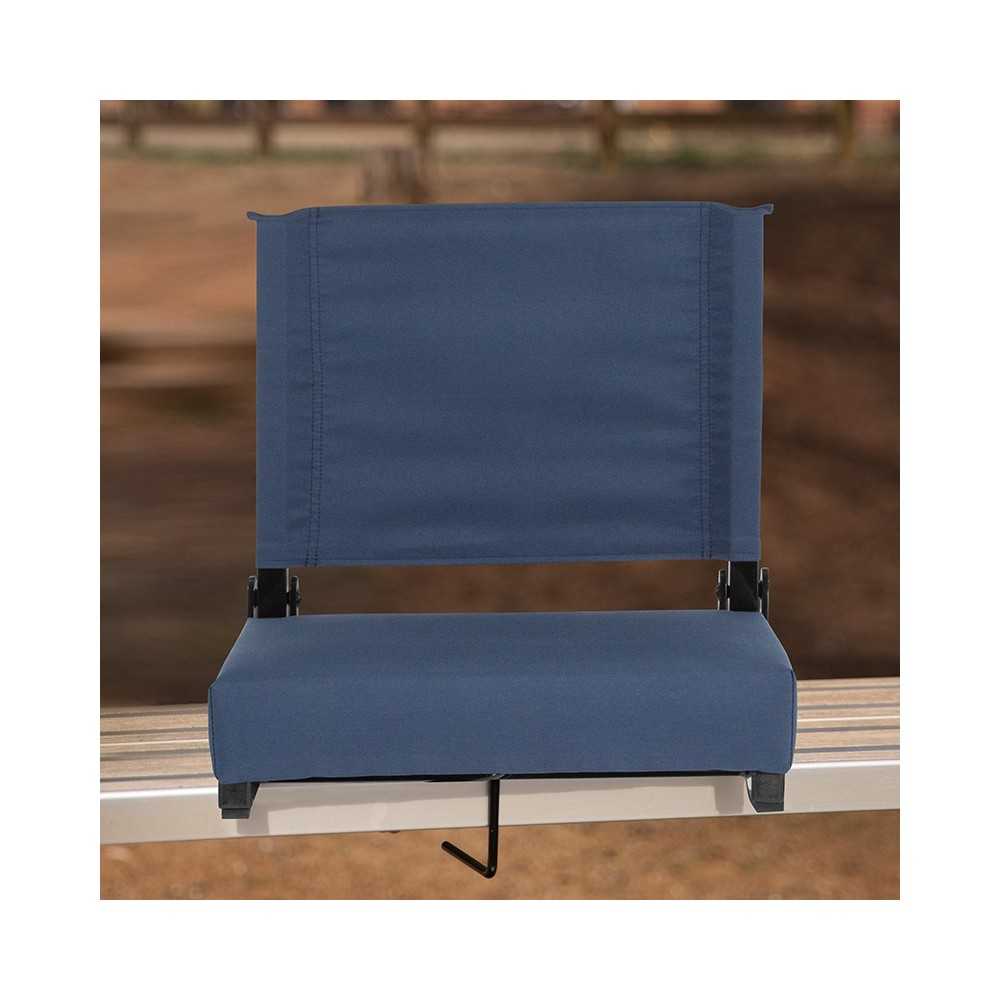 500 LB. Weight Capacity Lightweight Aluminum Frame and Ultra-Padded Seat in Navy Blue