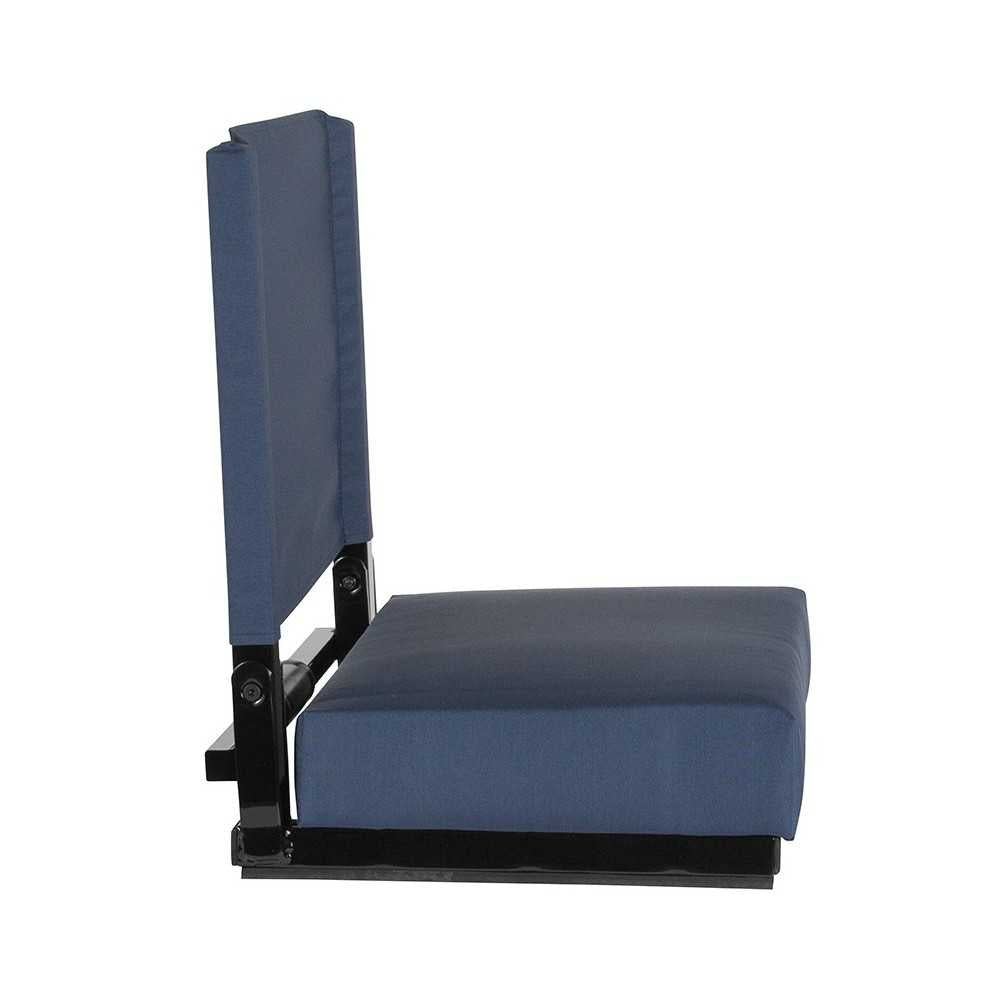 500 LB. Weight Capacity Lightweight Aluminum Frame and Ultra-Padded Seat in Navy Blue