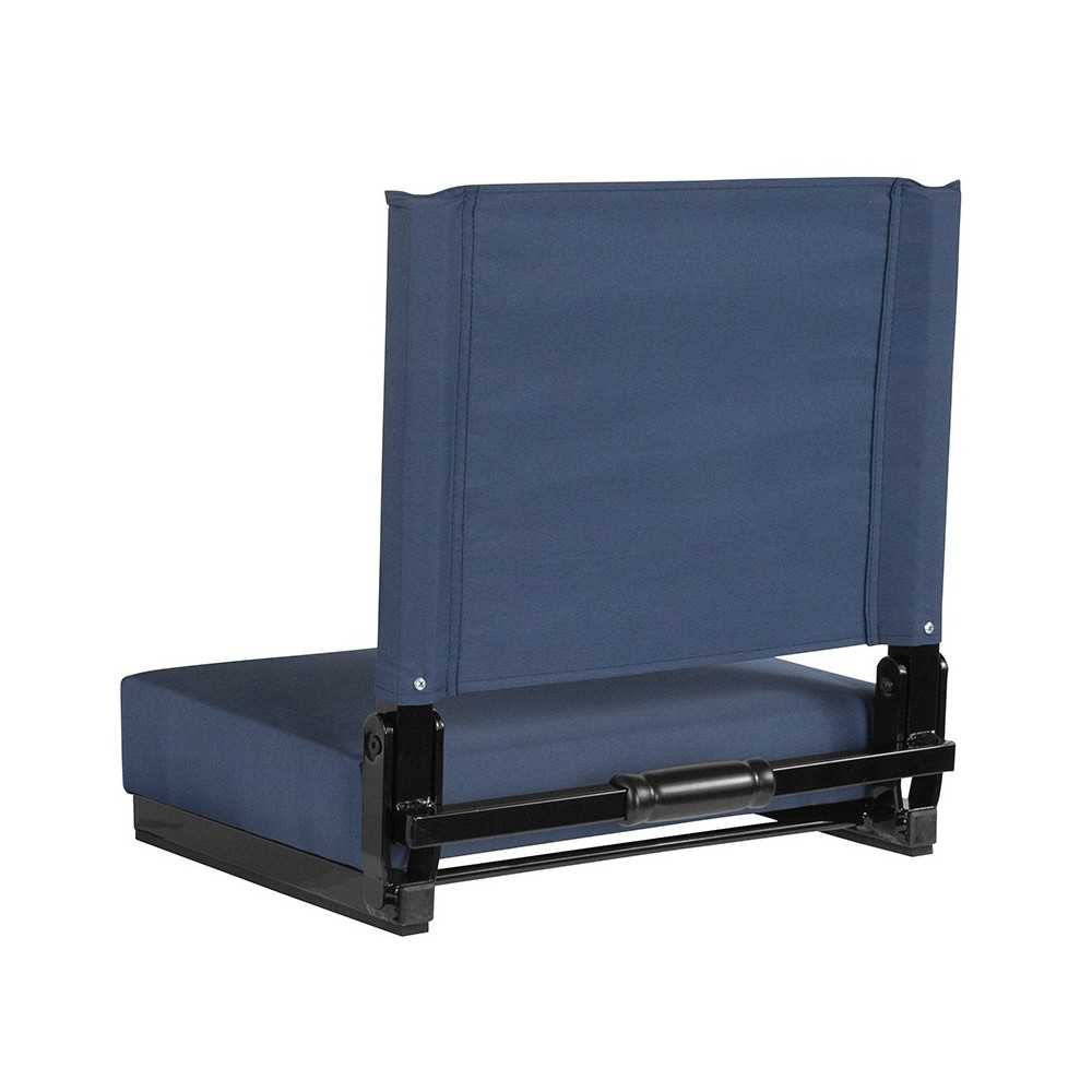 500 LB. Weight Capacity Lightweight Aluminum Frame and Ultra-Padded Seat in Navy Blue