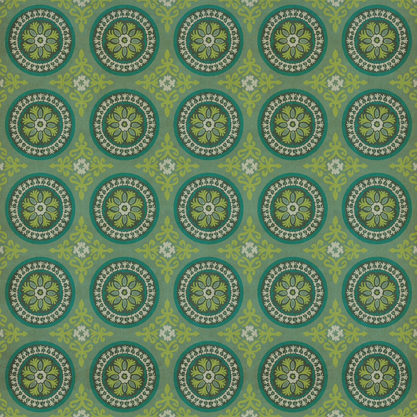 Pattern 43 Nirvana 96x96 Vintage Vinyl Floorcloth