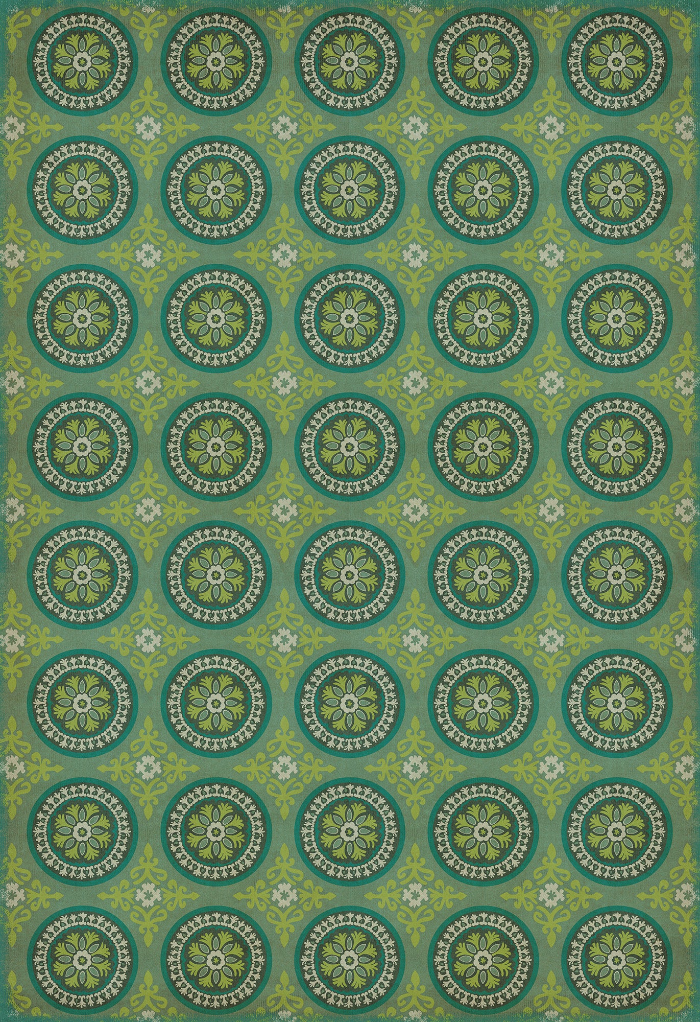 Pattern 43 Nirvana 96x140 Vintage Vinyl Floorcloth