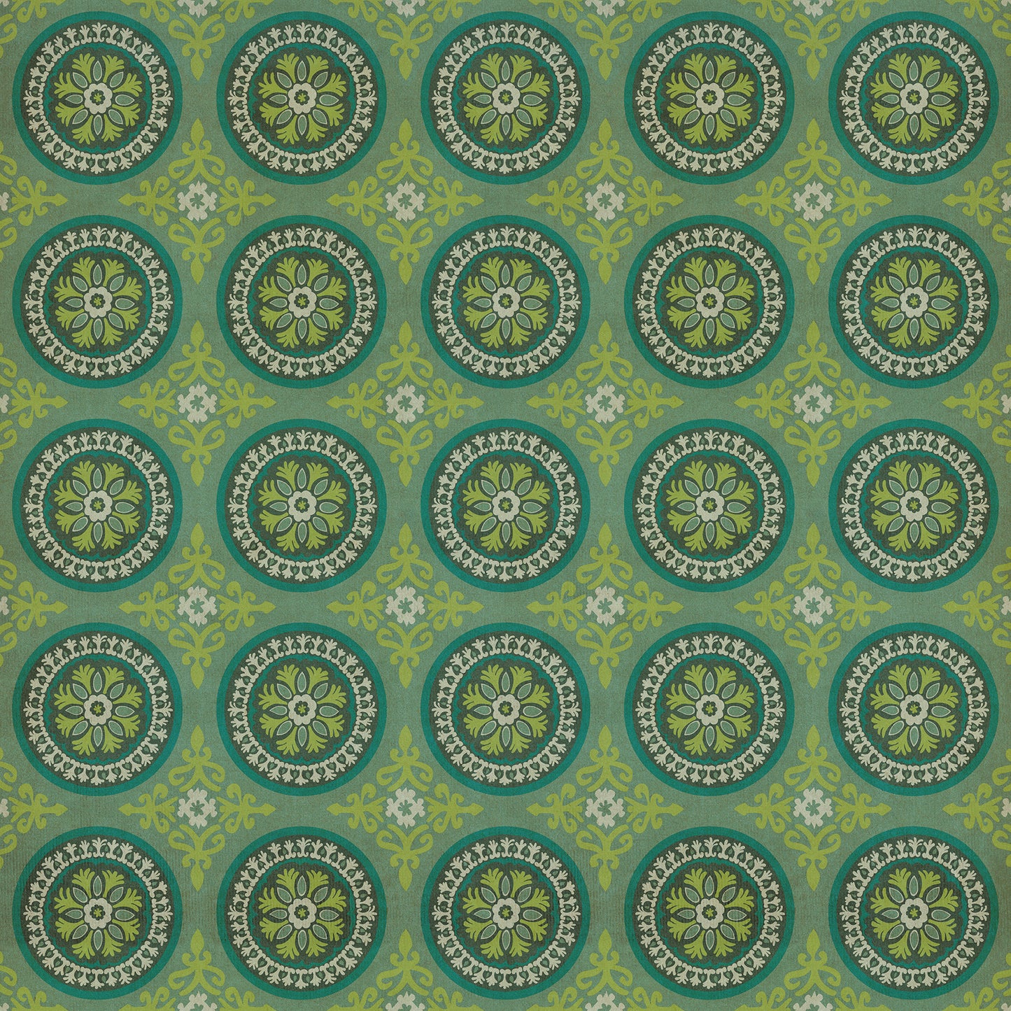 Pattern 43 Nirvana 120x120 Vintage Vinyl Floorcloth