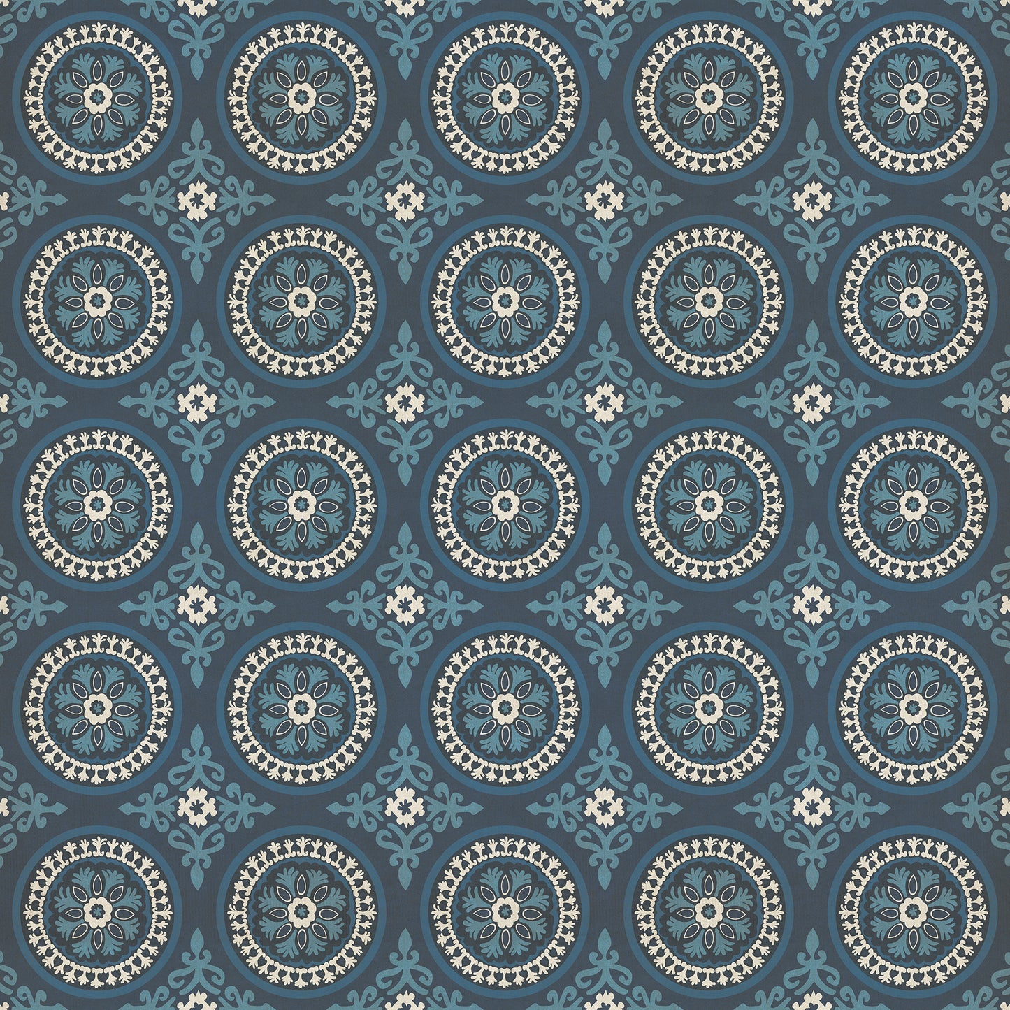 Pattern 43 Zen 120x120 Vintage Vinyl Floorcloth