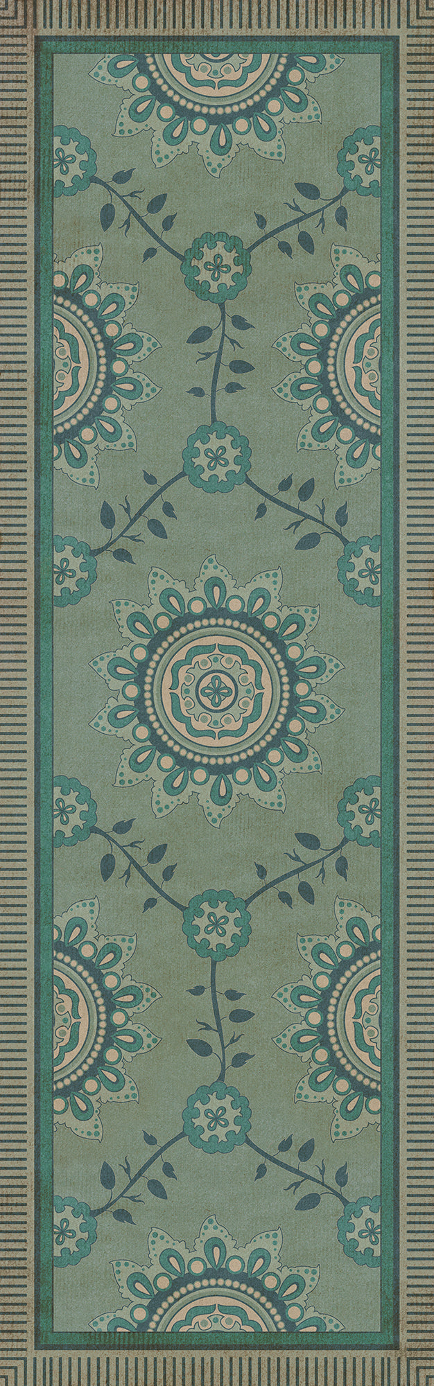 Pattern 44 Shisha 36x115 Vintage Vinyl Floorcloth