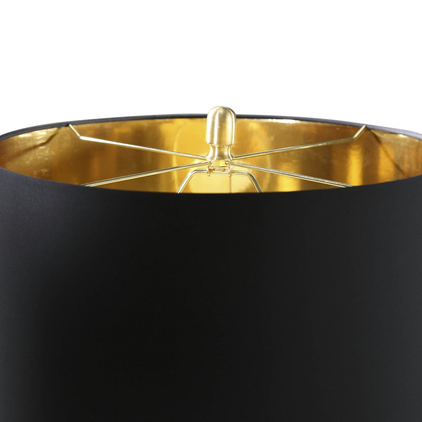 Metal 29" Table Lamp W/clear Glass Ball, Gold