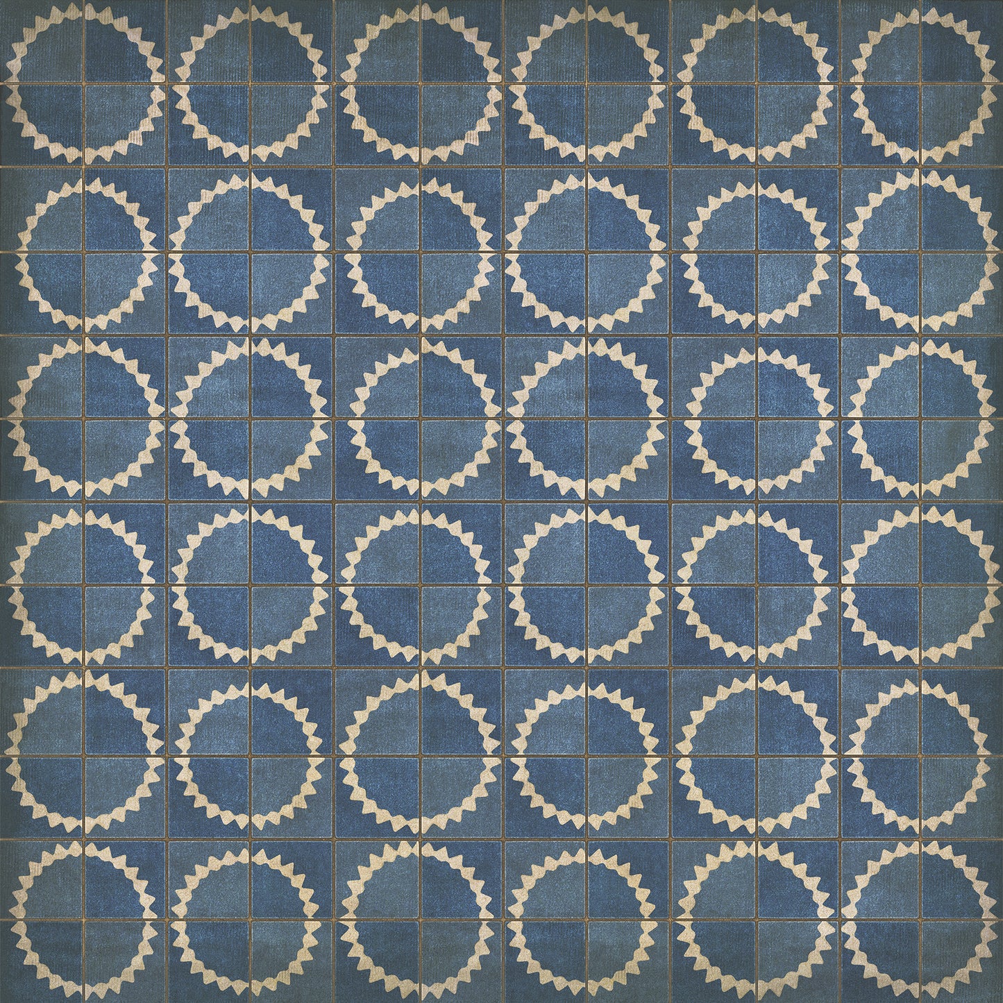 Pattern 46 Empty Spaces Between the Stars 120x120 Vintage Vinyl Floorcloth