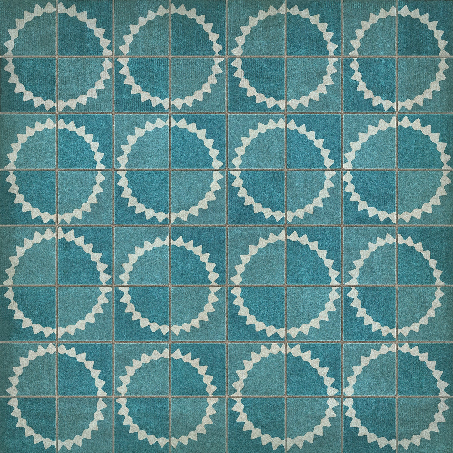 Pattern 46 Stellar 36x36 Vintage Vinyl Floorcloth