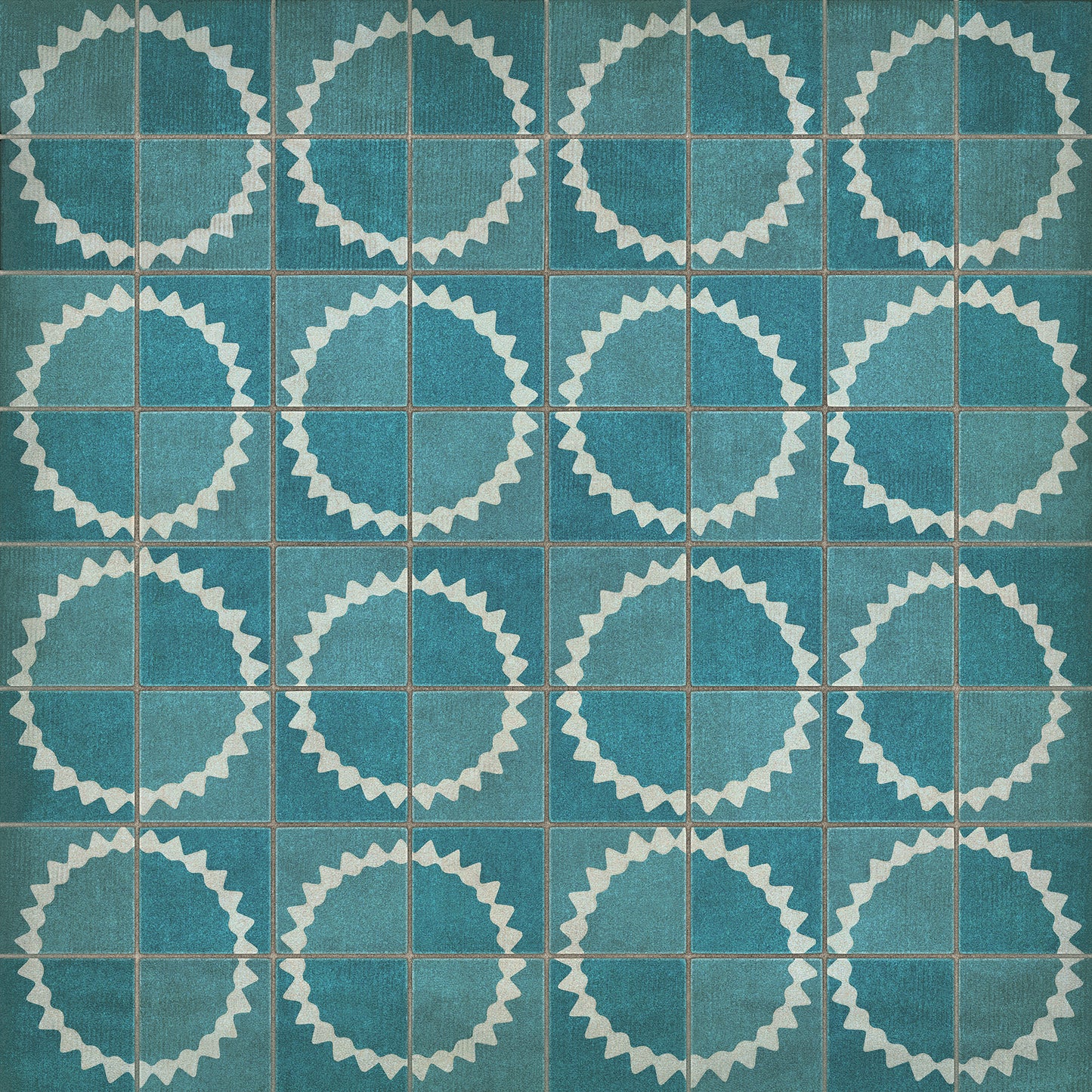 Pattern 46 Stellar 48x48 Vintage Vinyl Floorcloth