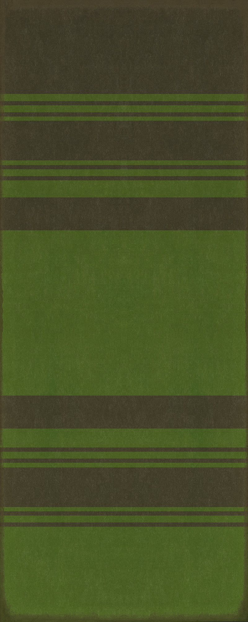 Pattern 50 Organic Stripes Black and Green 36x90 Vintage Vinyl Floorcloth