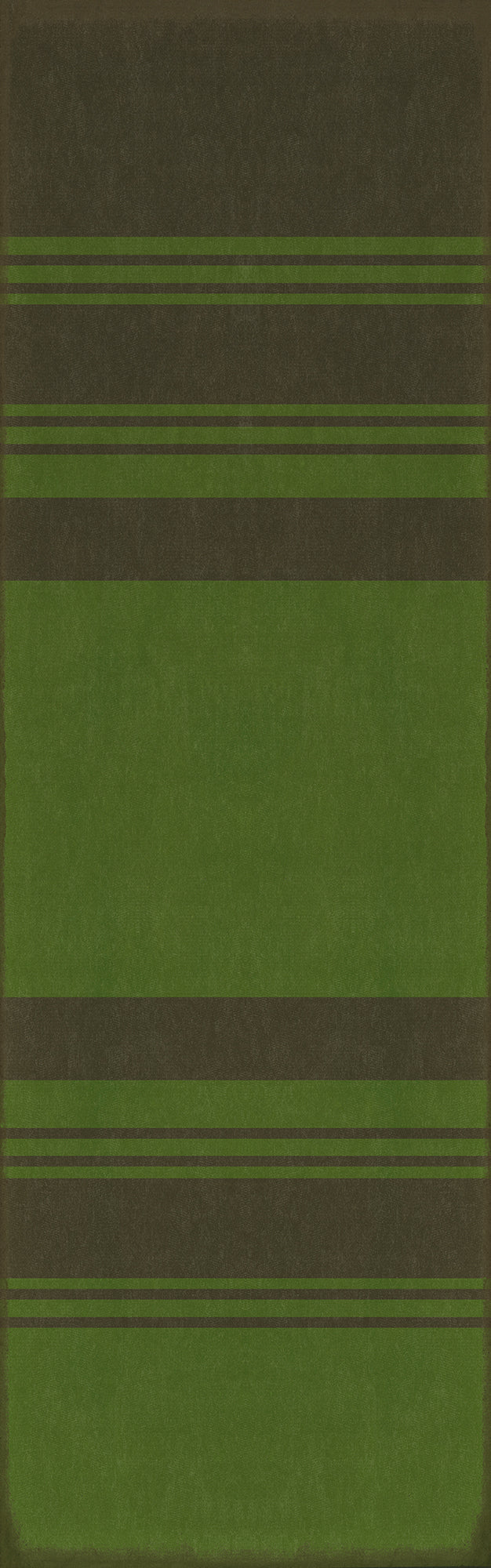 Pattern 50 Organic Stripes Black and Green 36x115 Vintage Vinyl Floorcloth