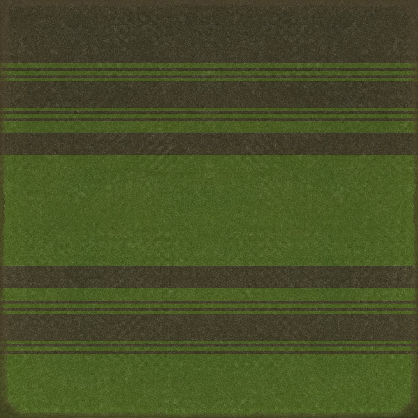 Pattern 50 Organic Stripes Black and Green 72x72 Vintage Vinyl Floorcloth