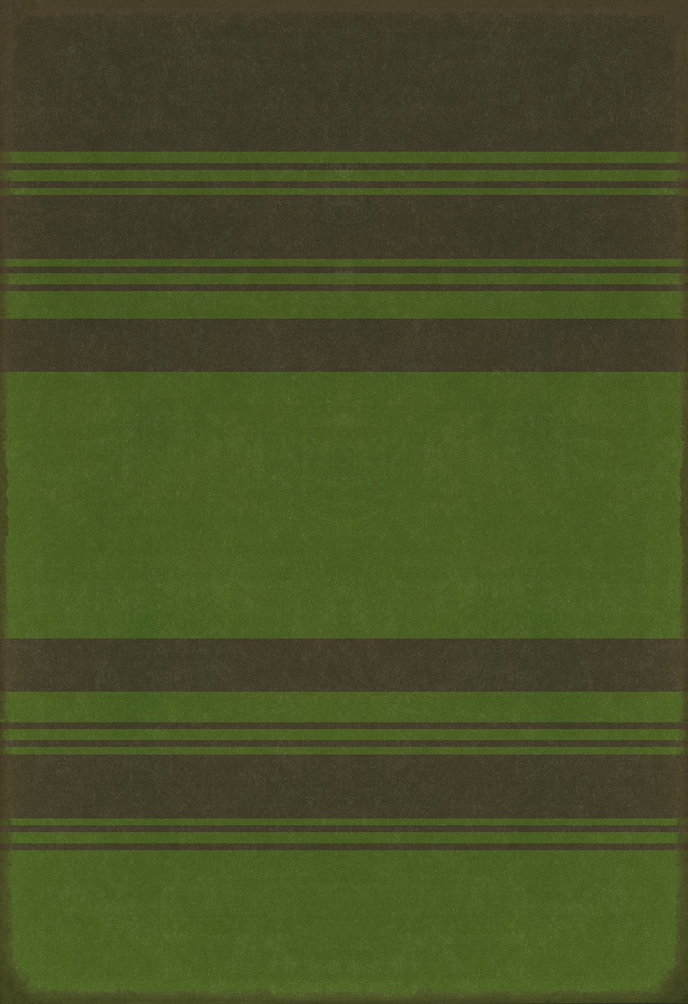 Pattern 50 Organic Stripes Black and Green 96x140 Vintage Vinyl Floorcloth