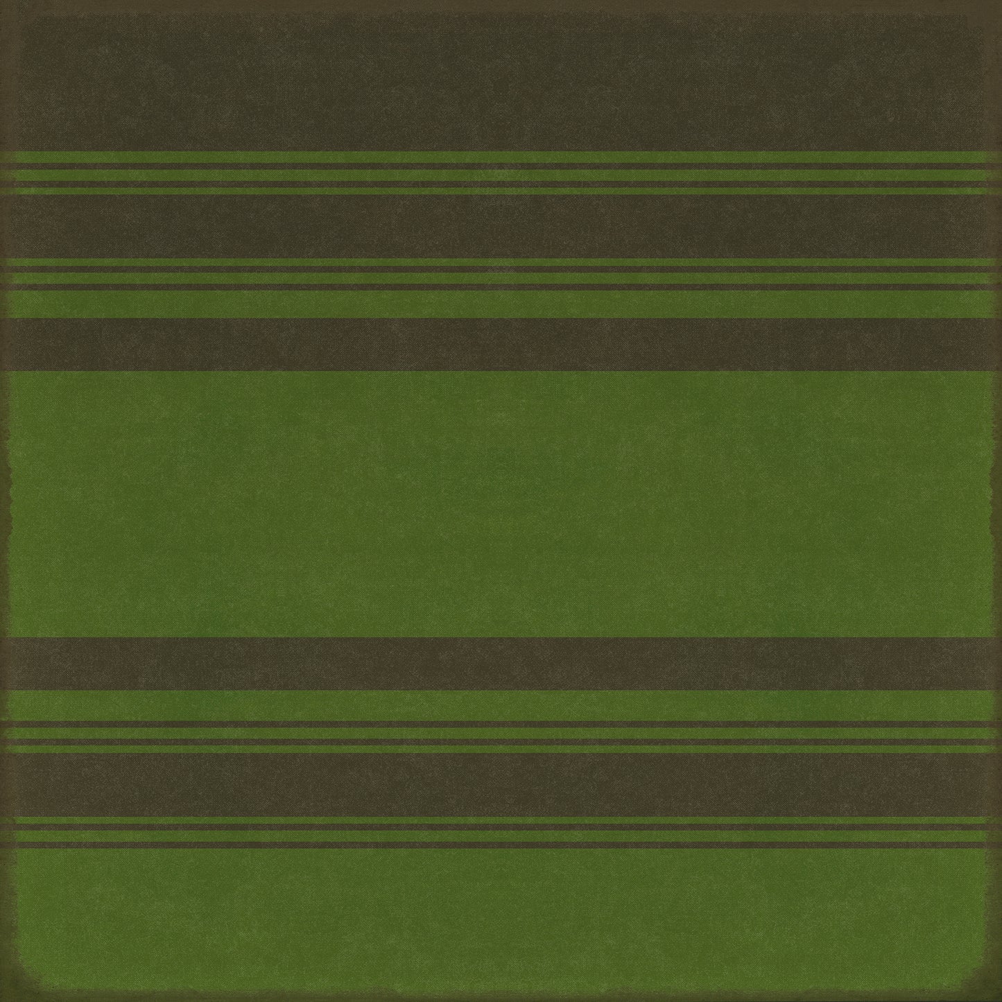 Pattern 50 Organic Stripes Black and Green 120x120 Vintage Vinyl Floorcloth