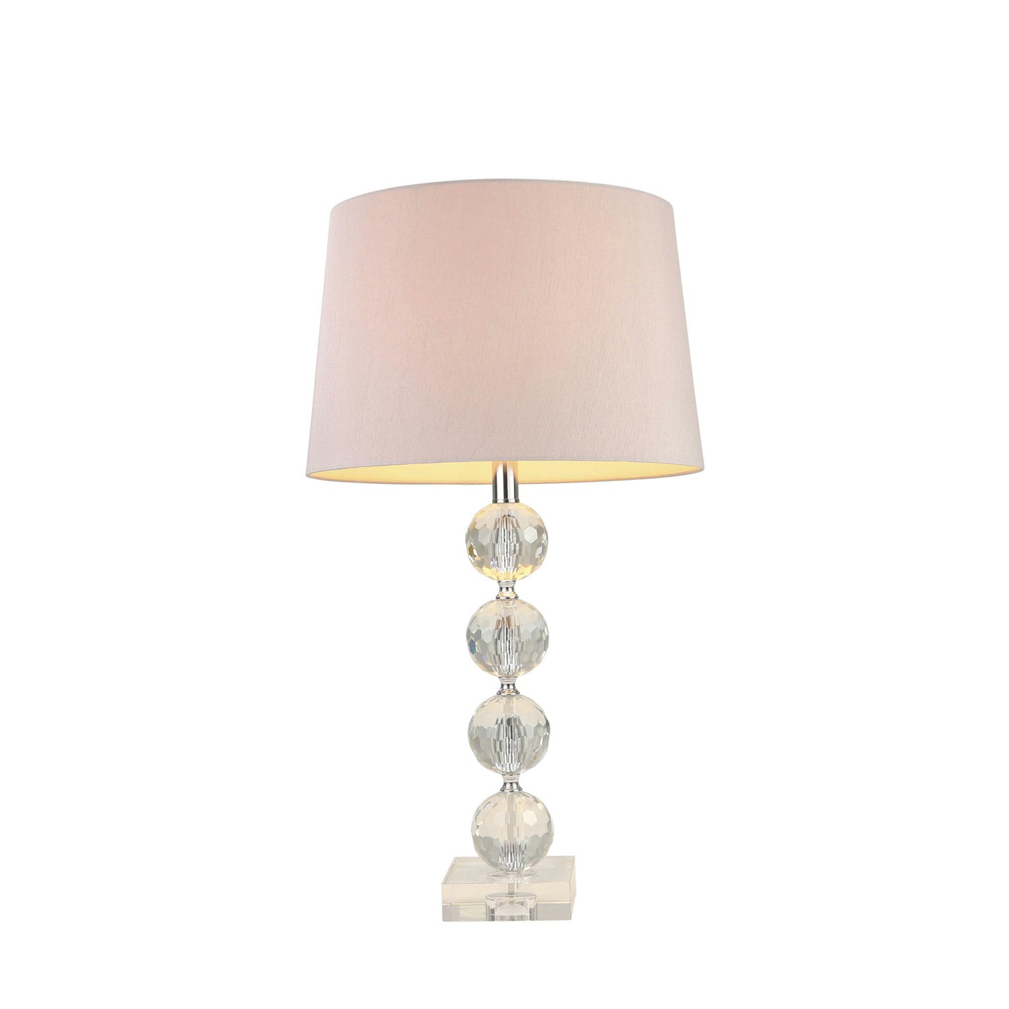 Glass 29" 3 Ball Table Lamp, Clear