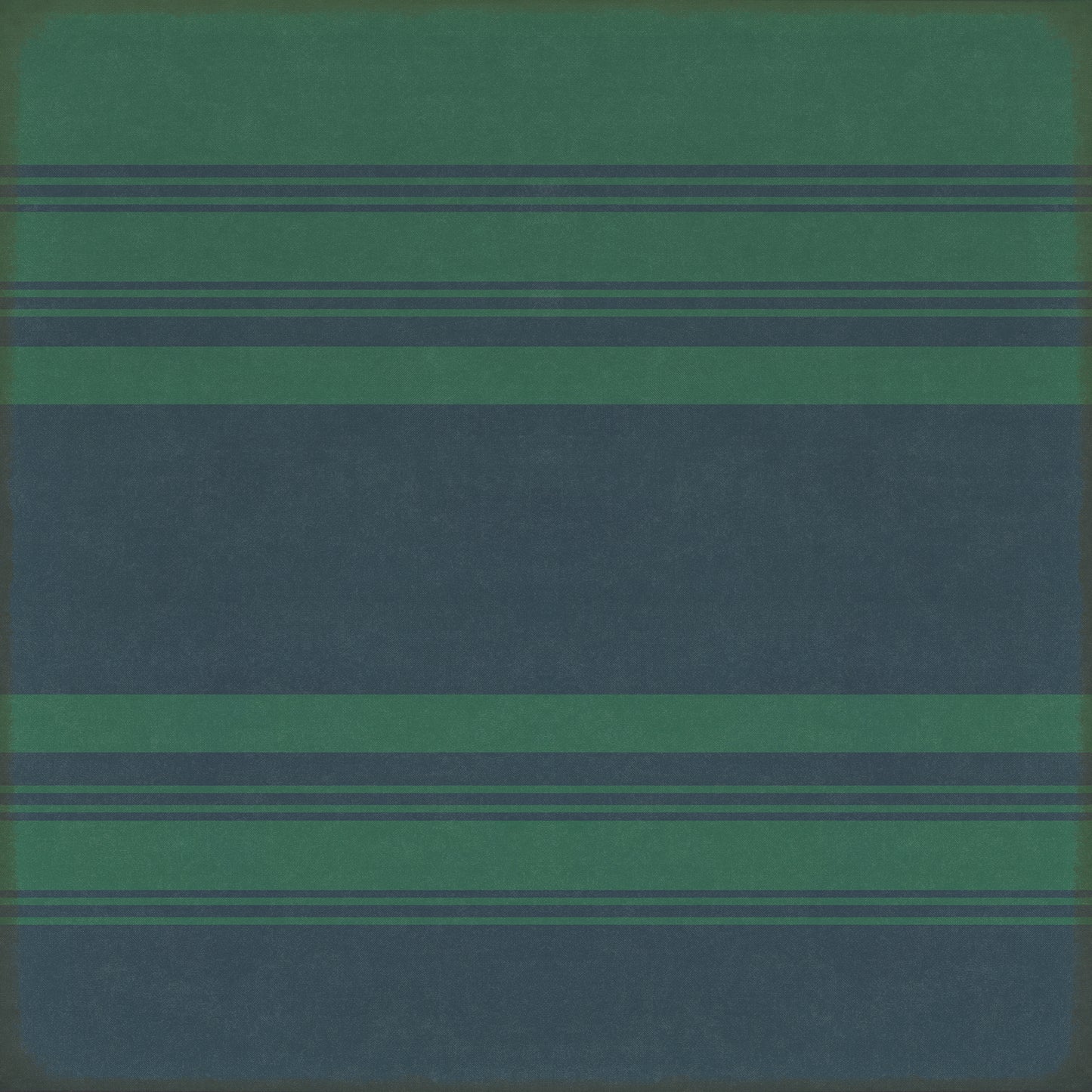 Pattern 50 Organic Stripes Teal and Blue 120x120 Vintage Vinyl Floorcloth