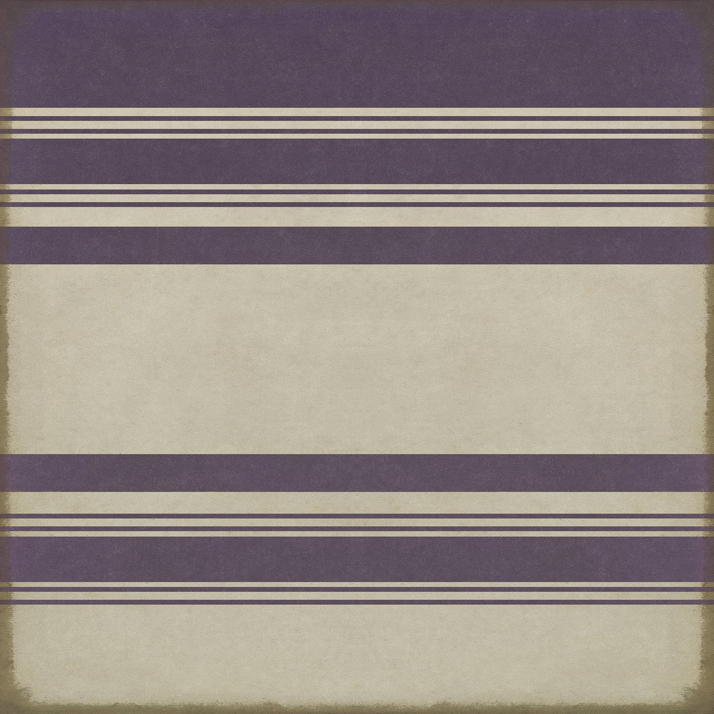 Pattern 50 Organic Stripes Purple and White 60x60 Vintage Vinyl Floorcloth