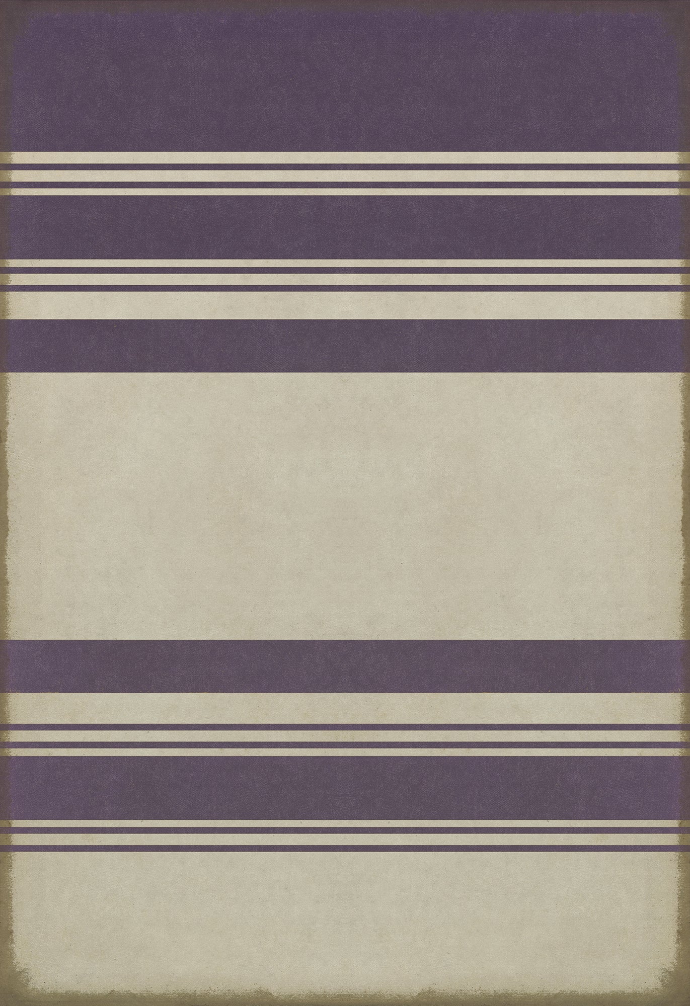 Pattern 50 Organic Stripes Purple and White 96x140 Vintage Vinyl Floorcloth