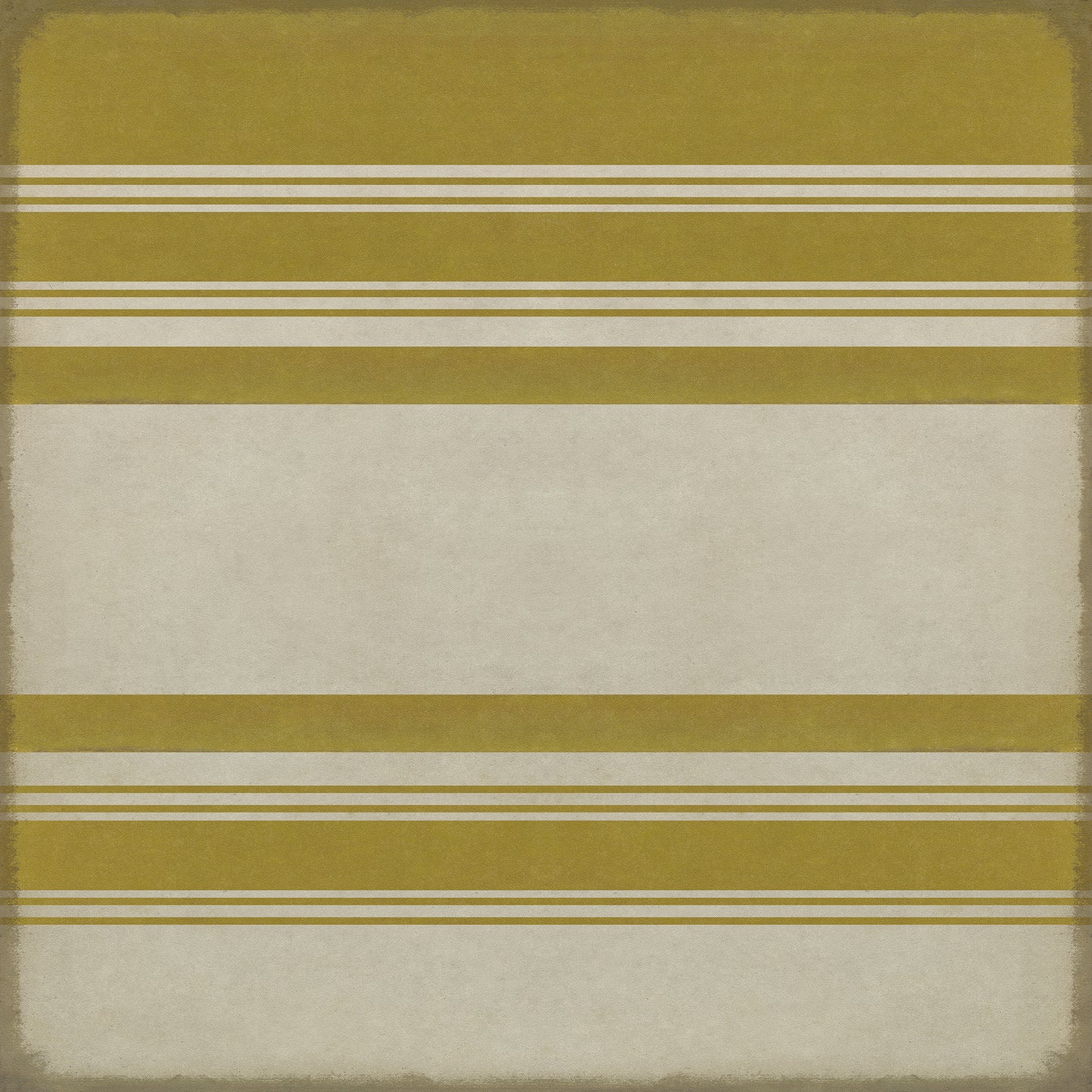 Pattern 50 Organic Stripes Yellow and White 72x72 Vintage Vinyl Floorcloth