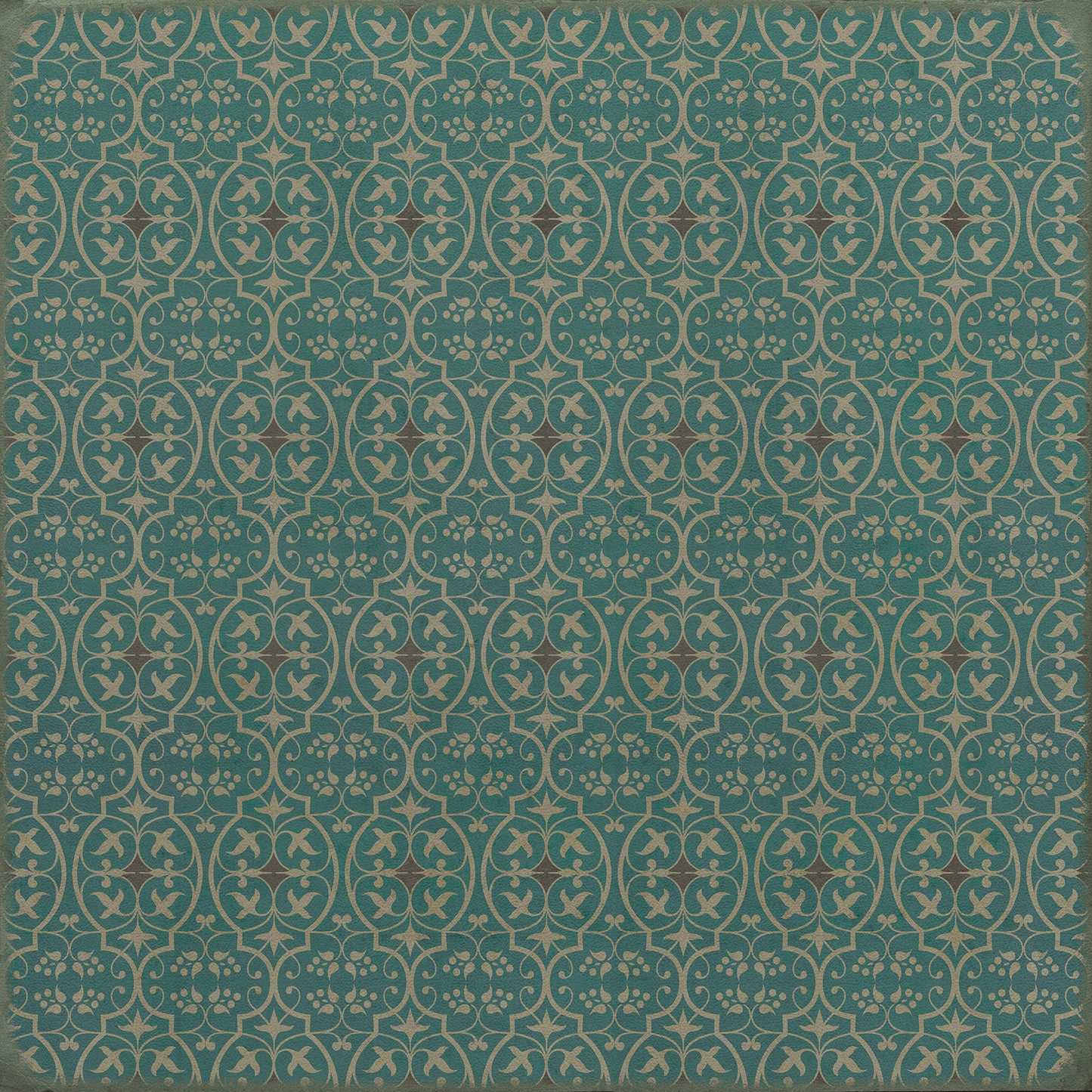 Pattern 51 Echo in the Memory 36x36 Vintage Vinyl Floorcloth