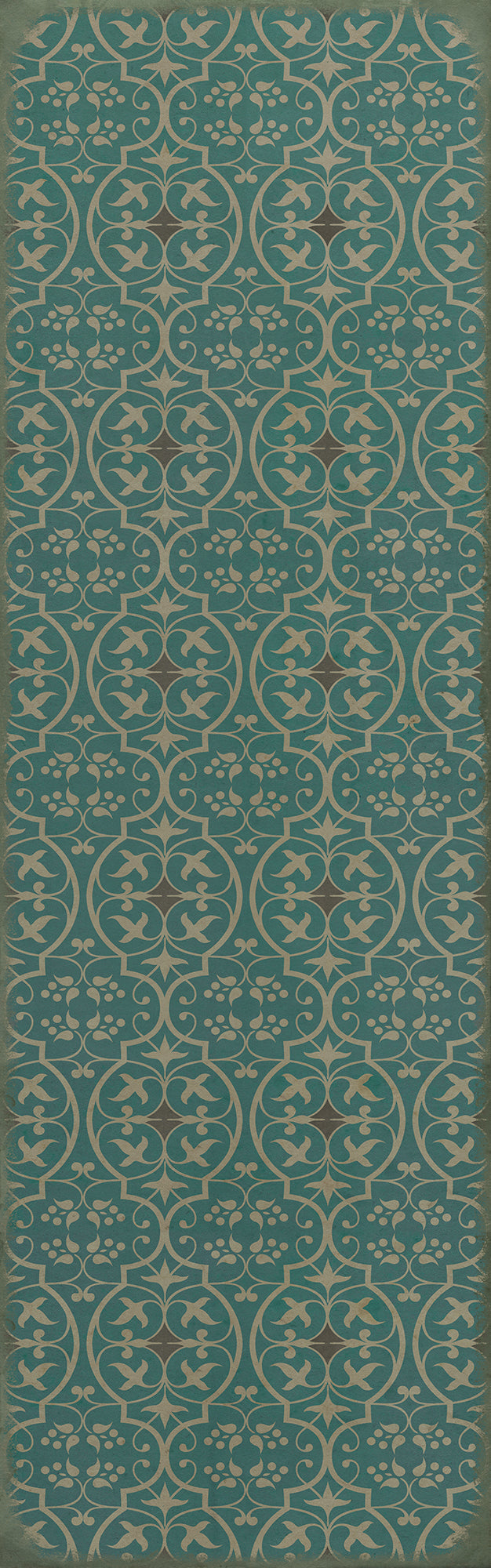 Pattern 51 Echo in the Memory 36x115 Vintage Vinyl Floorcloth