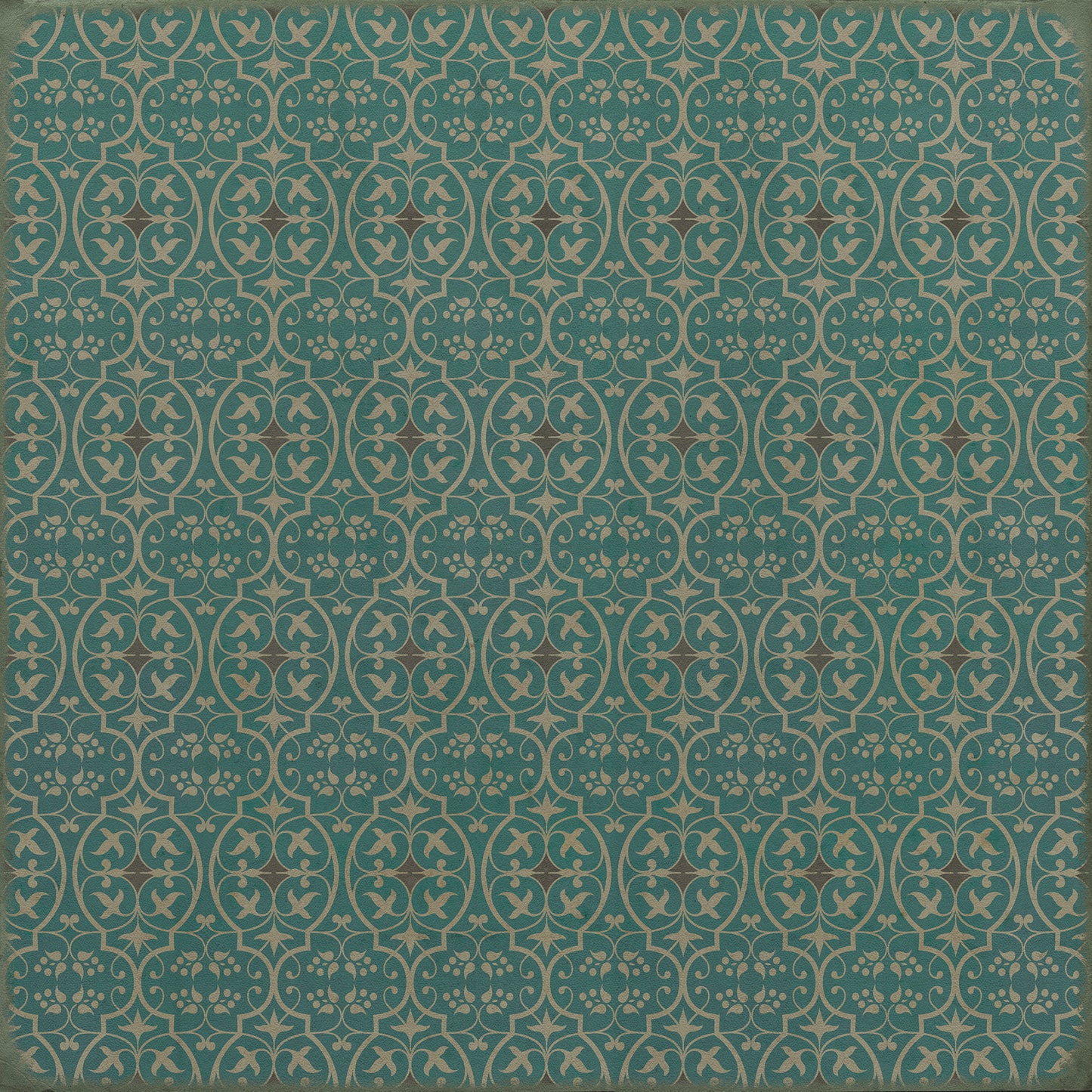 Pattern 51 Echo in the Memory 48x48 Vintage Vinyl Floorcloth