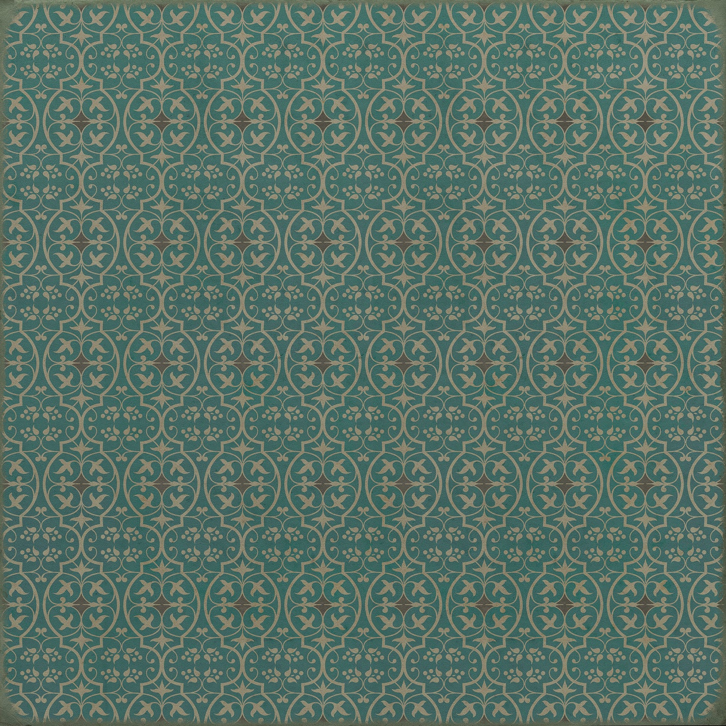 Pattern 51 Echo in the Memory 60x60 Vintage Vinyl Floorcloth