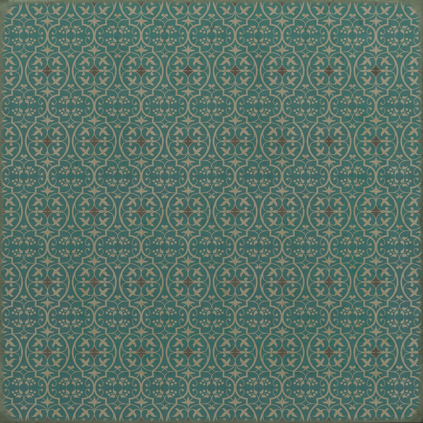 Pattern 51 Echo in the Memory 72x72 Vintage Vinyl Floorcloth