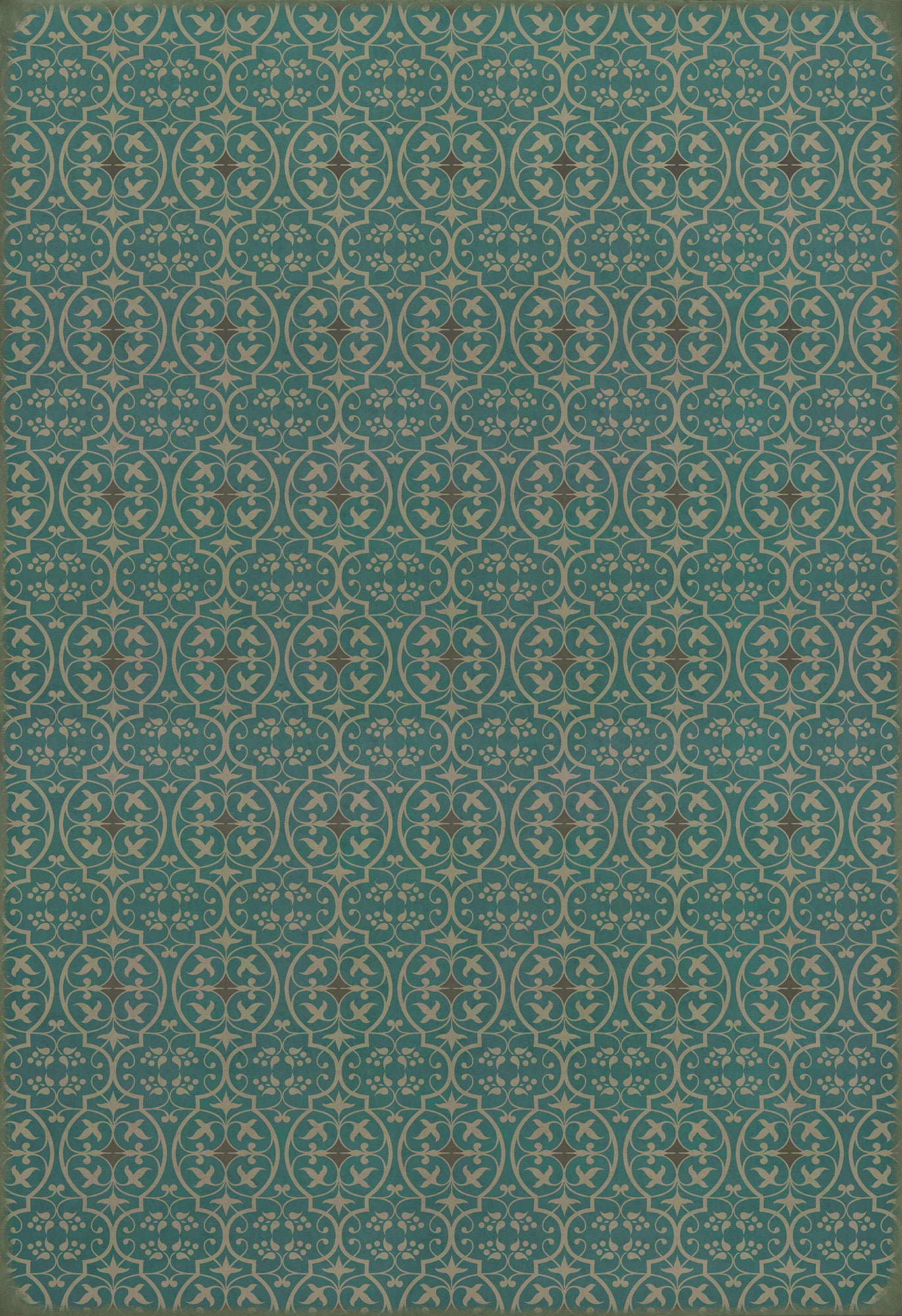 Pattern 51 Echo in the Memory 96x140 Vintage Vinyl Floorcloth