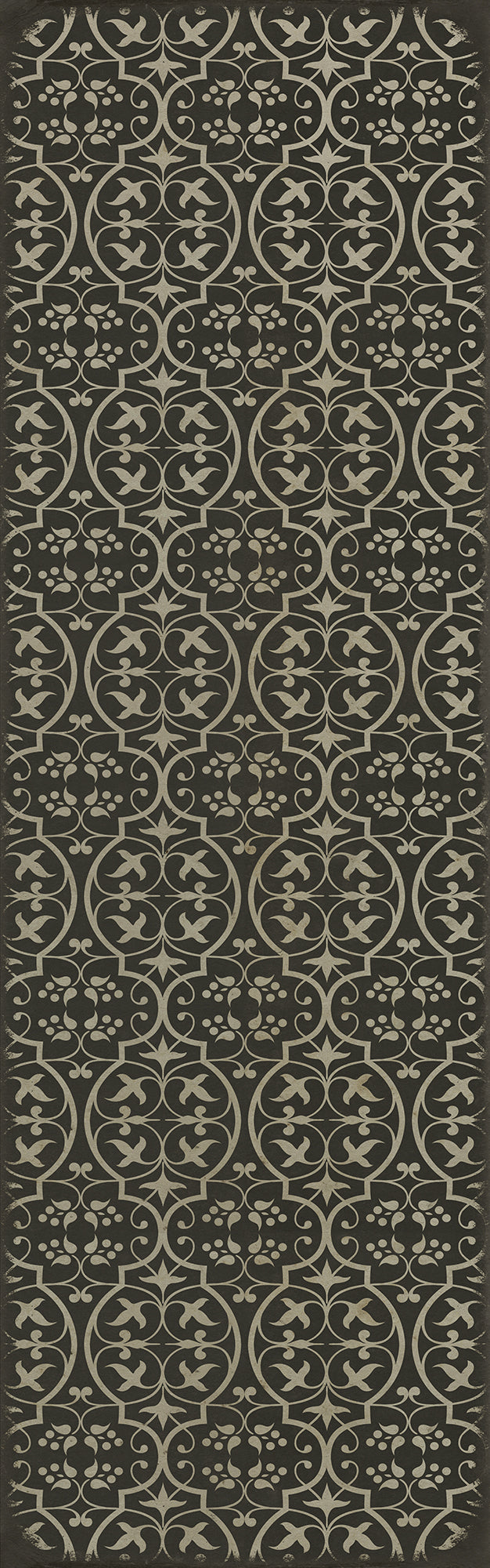 Pattern 51 He kindly stopped for me 36x115 Vintage Vinyl Floorcloth