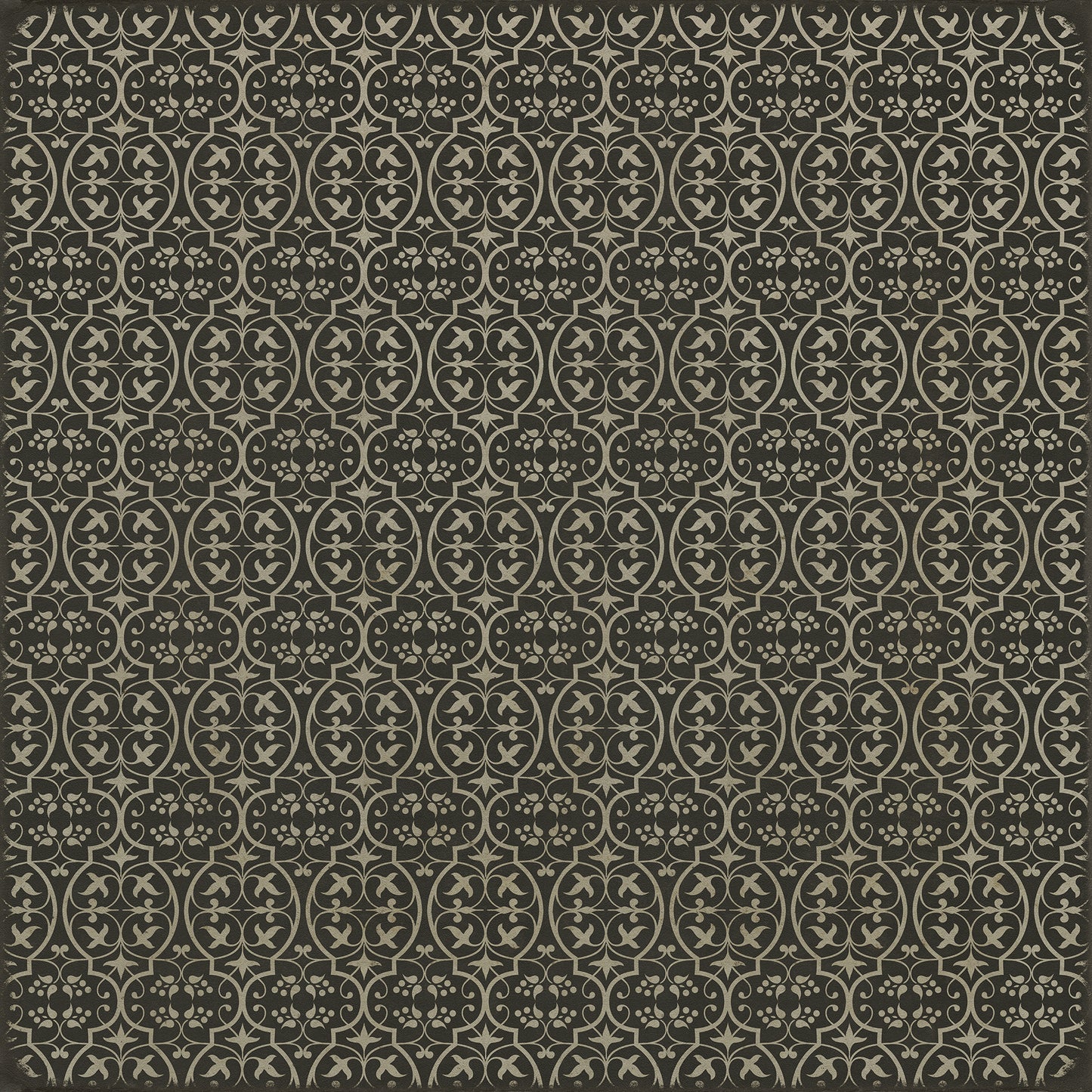 Pattern 51 He kindly stopped for me 60x60 Vintage Vinyl Floorcloth