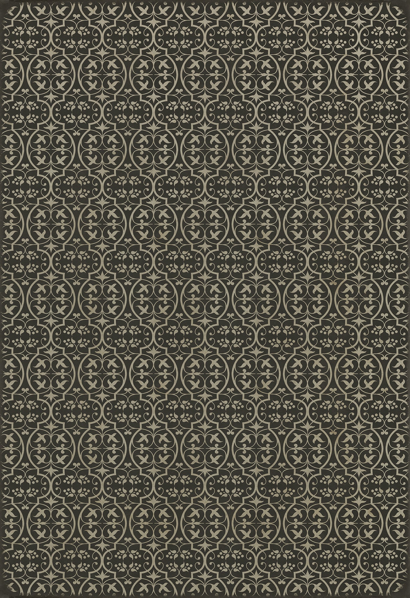 Pattern 51 He kindly stopped for me 96x140 Vintage Vinyl Floorcloth