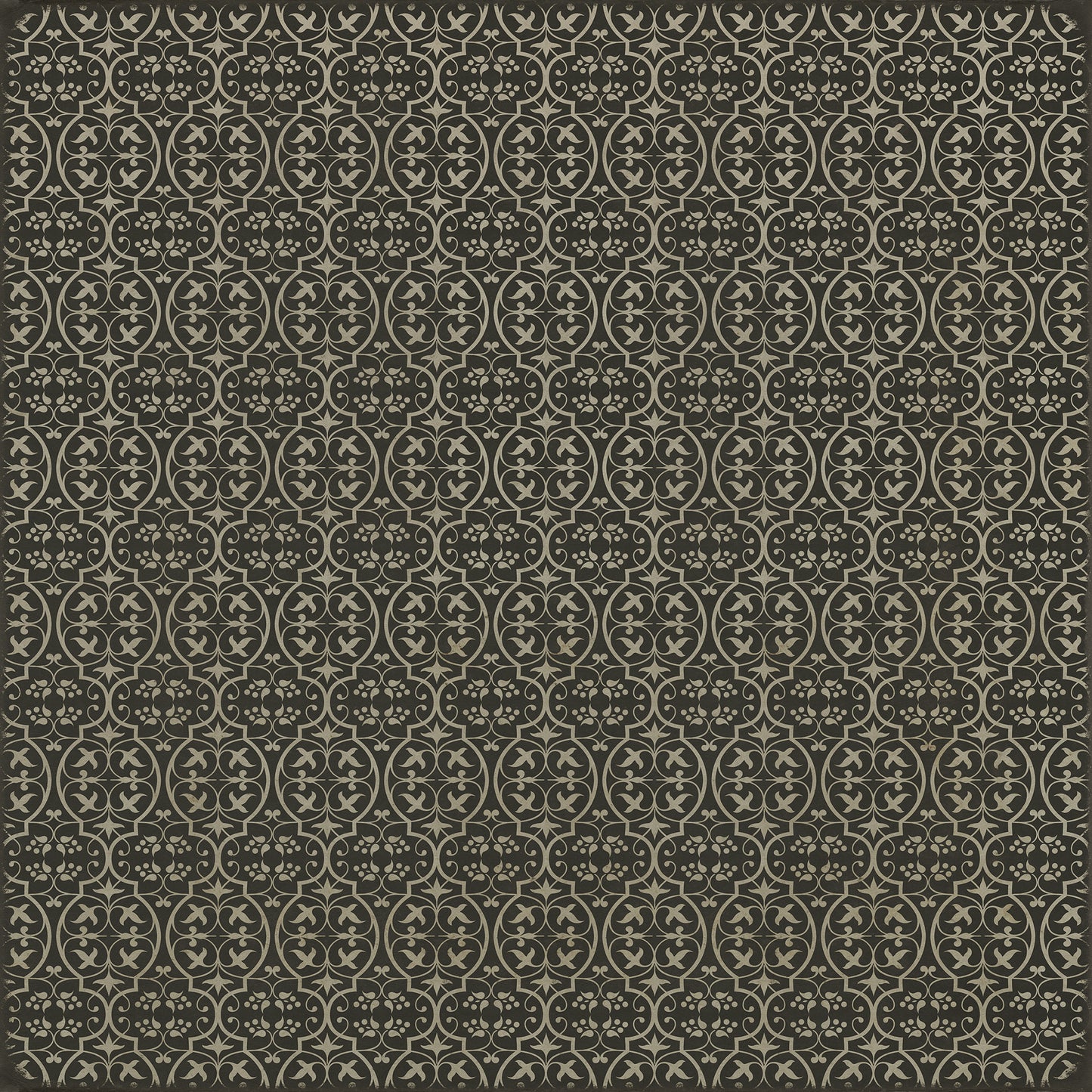 Pattern 51 He kindly stopped for me 120x120 Vintage Vinyl Floorcloth